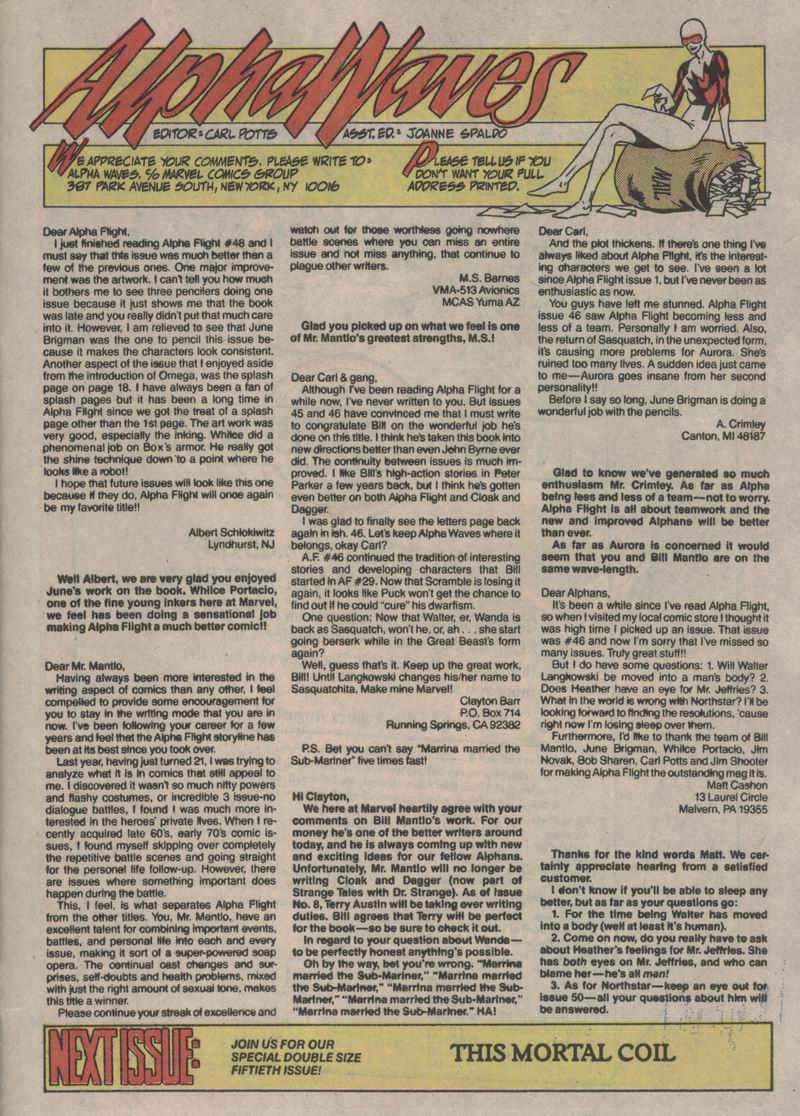 Read online Alpha Flight (1983) comic -  Issue #49 - 24