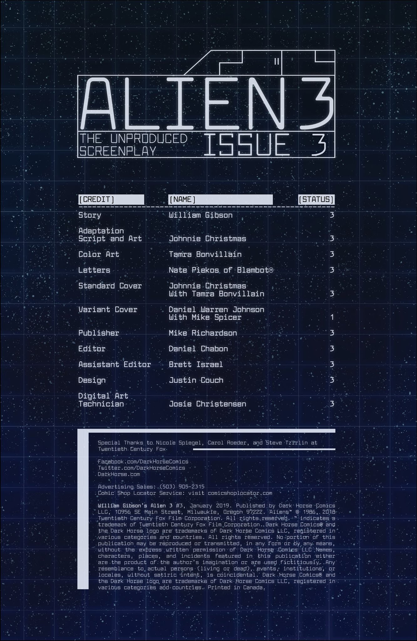 Read online William Gibson's Alien 3 comic -  Issue #3 - 2