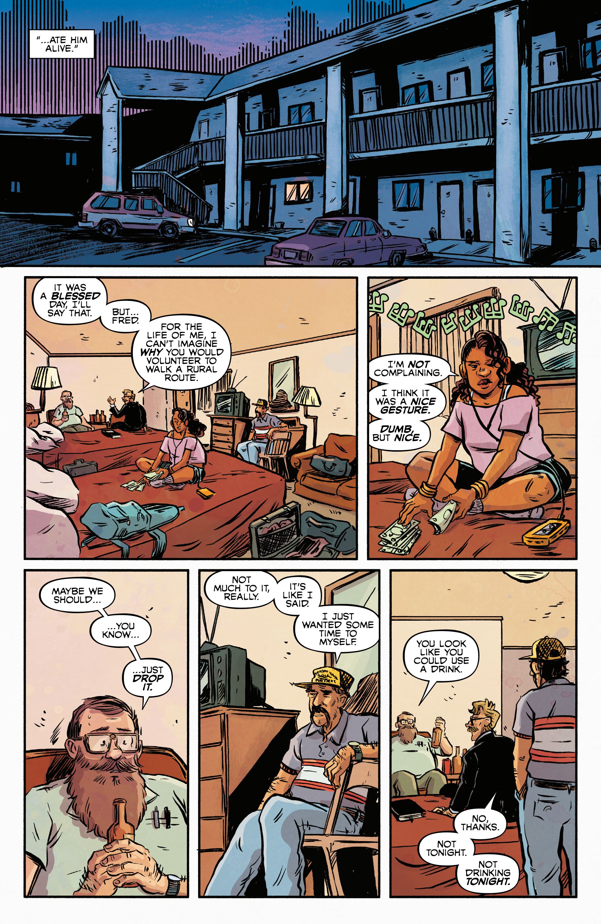 Read online Door to Door, Night by Night comic -  Issue #6 - 8