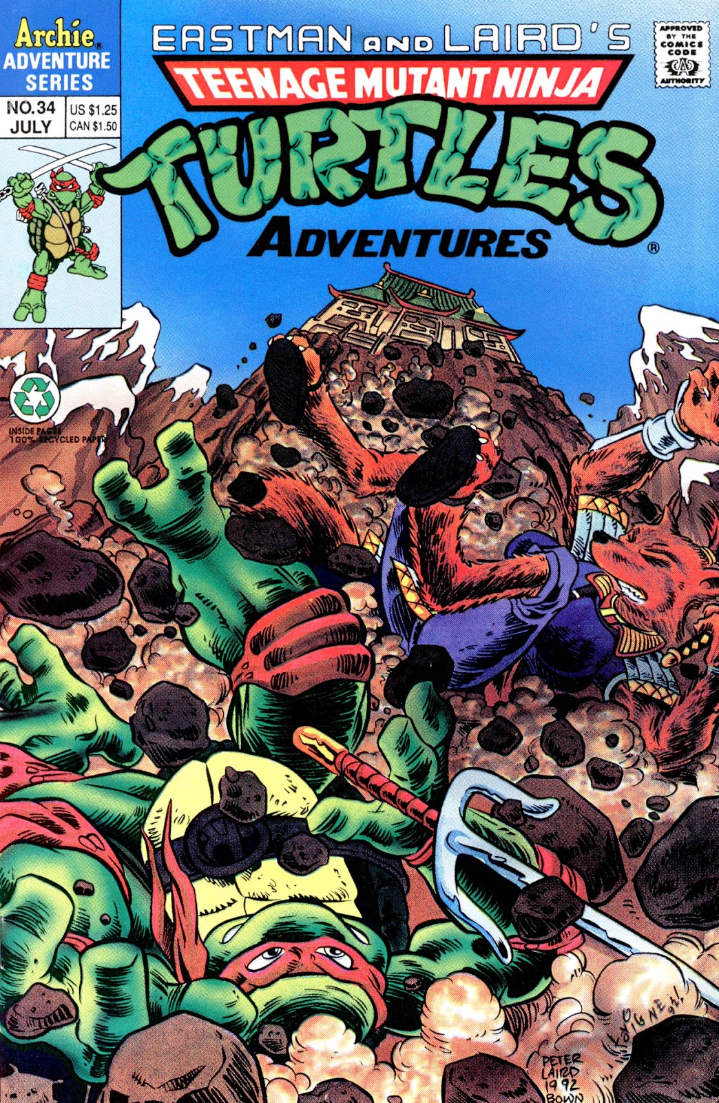 Teenage Mutant Ninja Turtles Adventures (1989) issue 34 - Page 1
