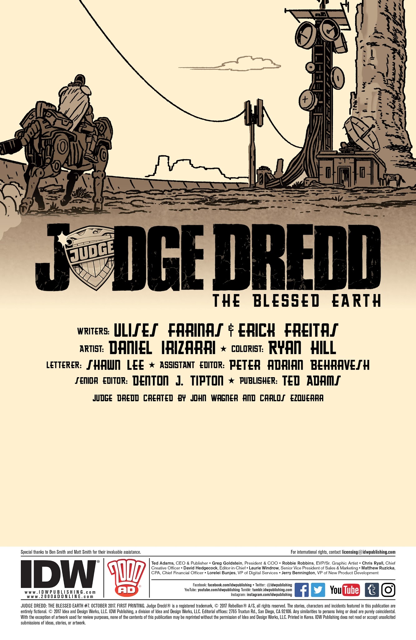 Read online Judge Dredd: The Blessed Earth comic -  Issue #7 - 2