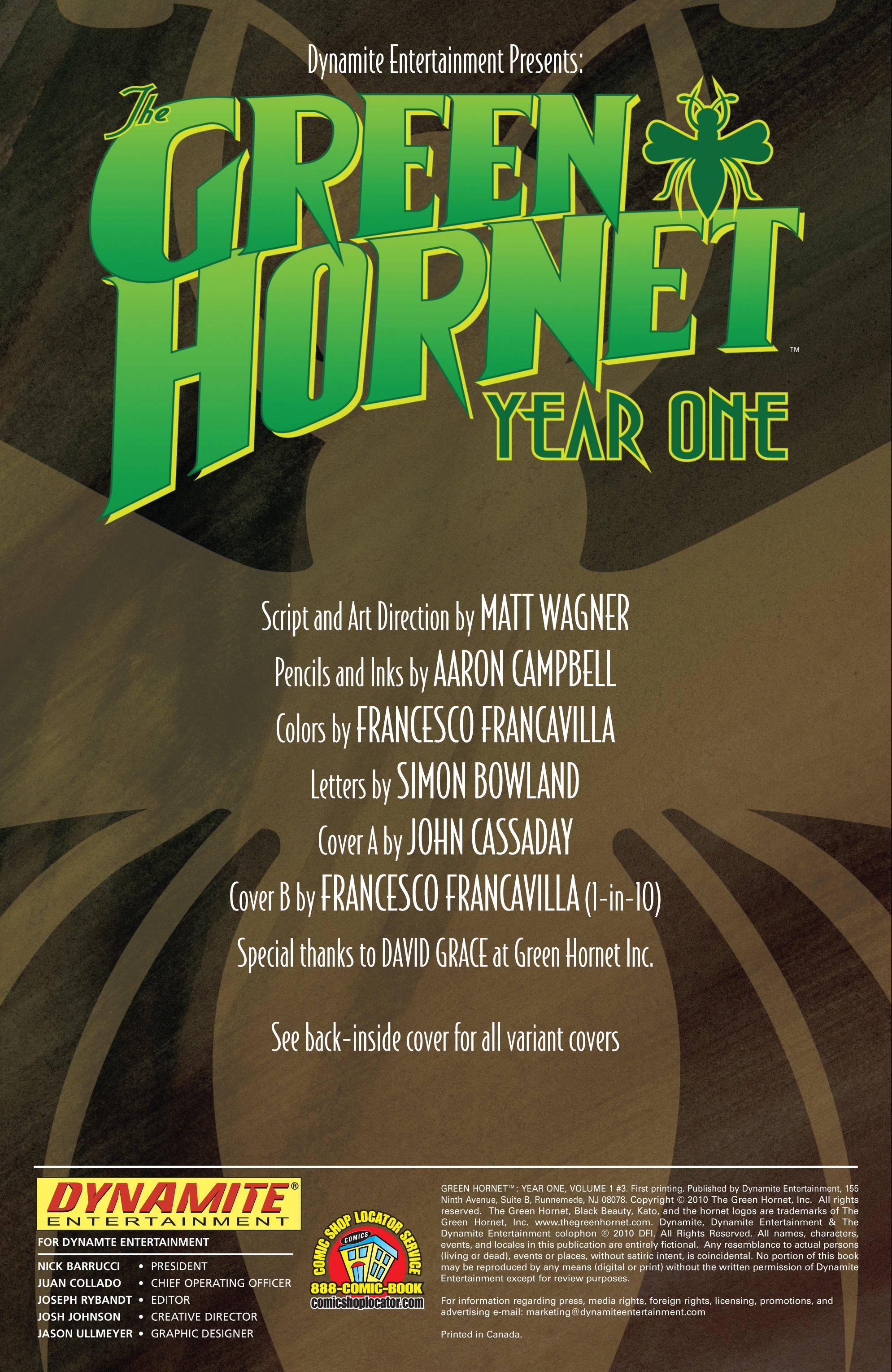 Read online Green Hornet: Year One comic -  Issue #3 - 2