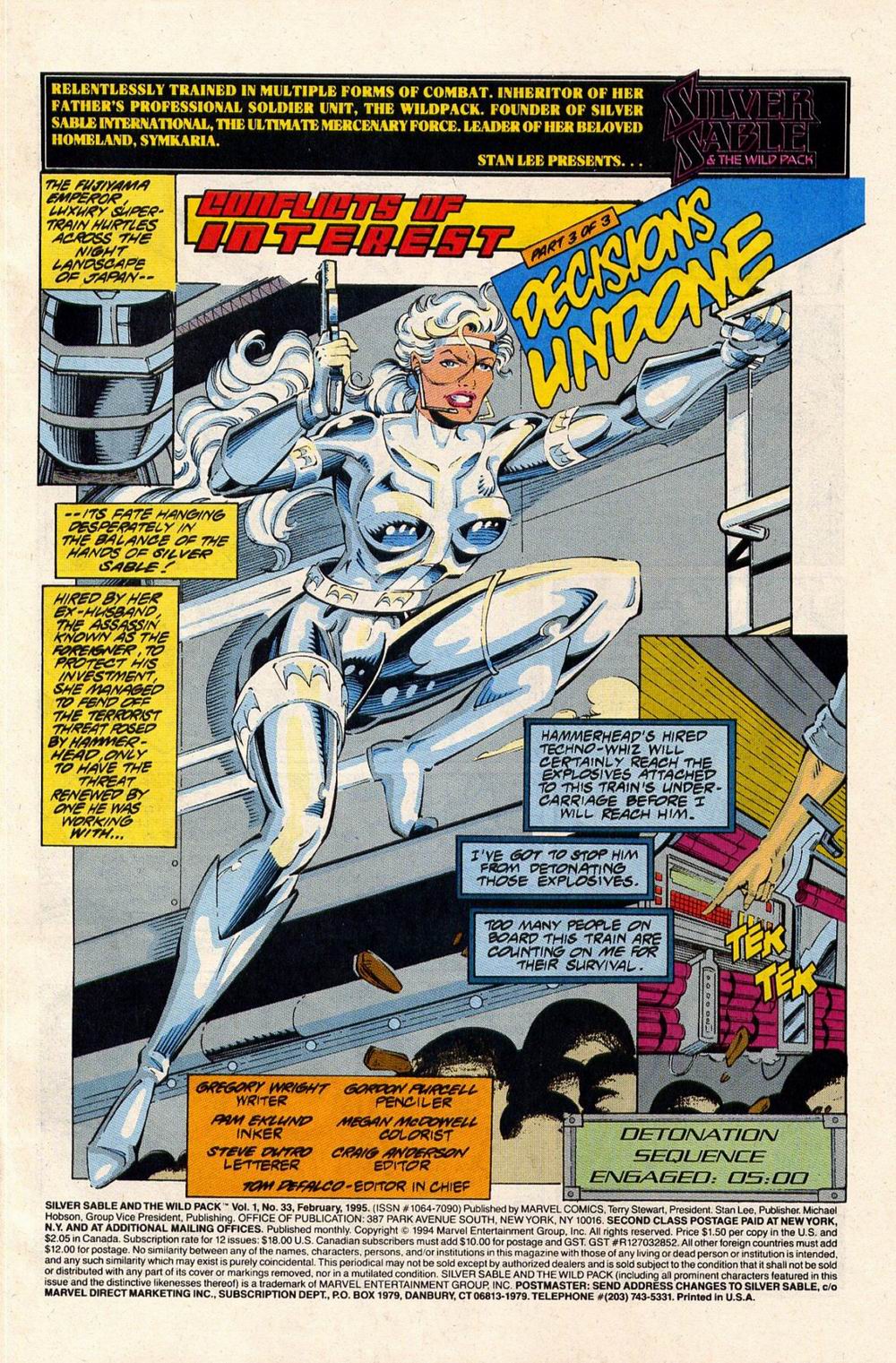 Read online Silver Sable and the Wild Pack comic -  Issue #33 - 2