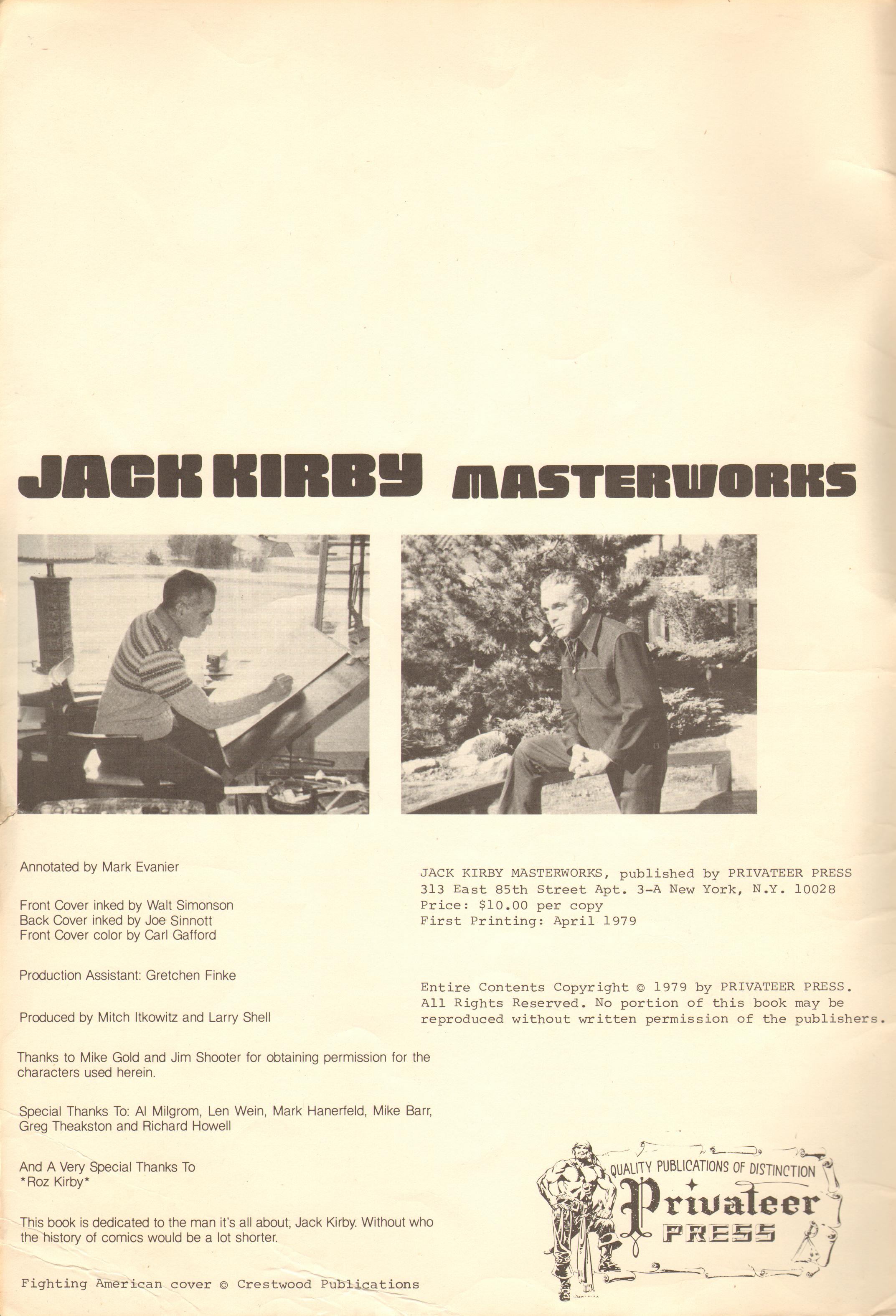 Read online Jack Kirby Masterworks comic -  Issue # Full - 2