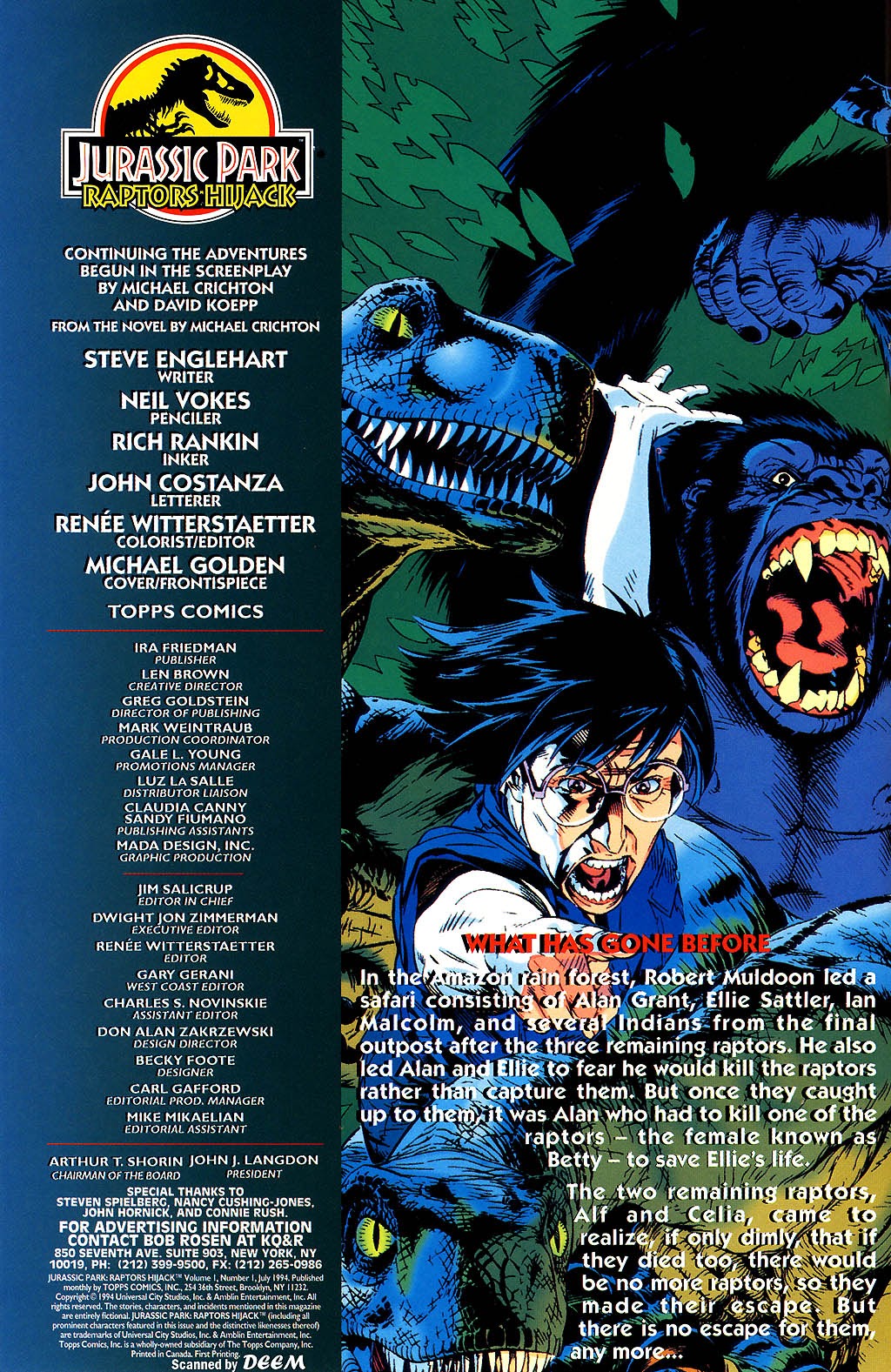 Read online Jurassic Park: Raptors Hijack comic -  Issue #1 - 2