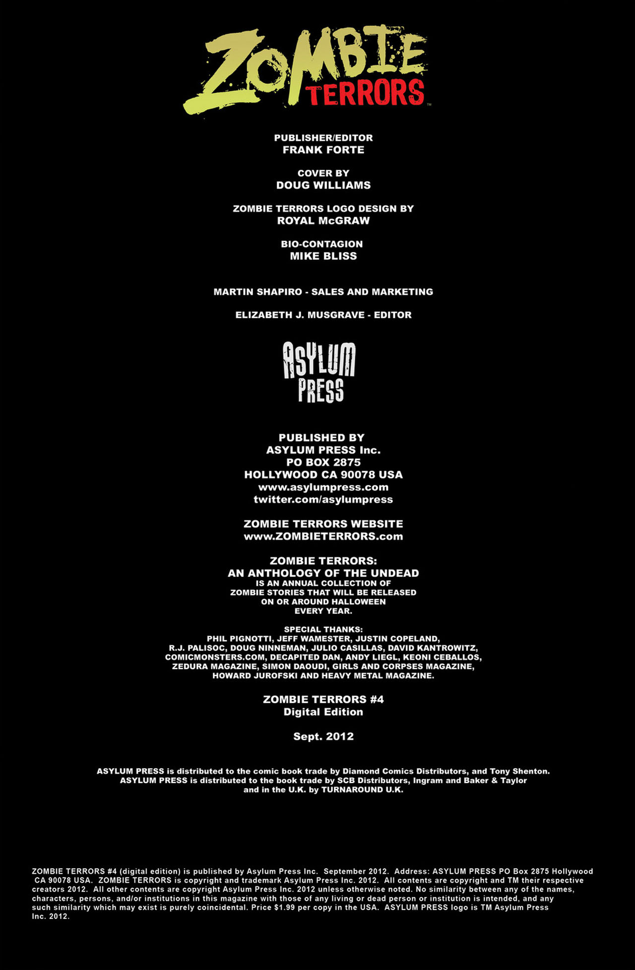 Read online Zombie Terrors comic -  Issue #4 - 4