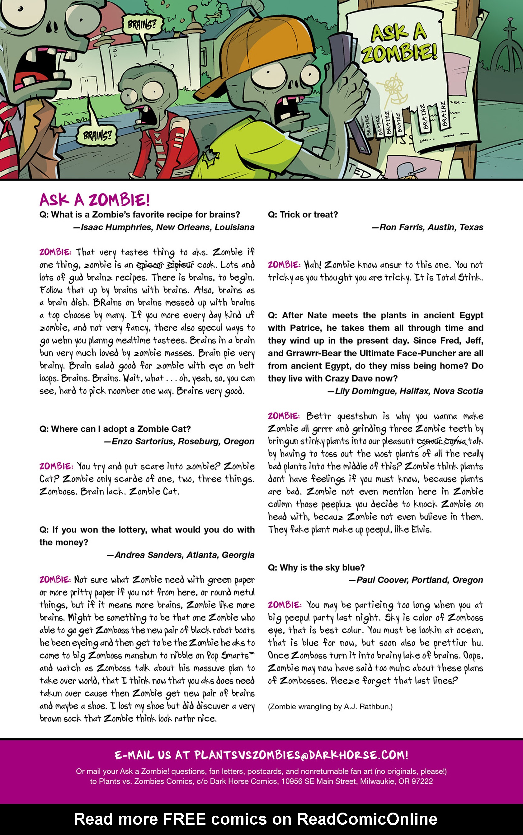 Read online Plants vs. Zombies: Bully For You comic -  Issue #1 - 27