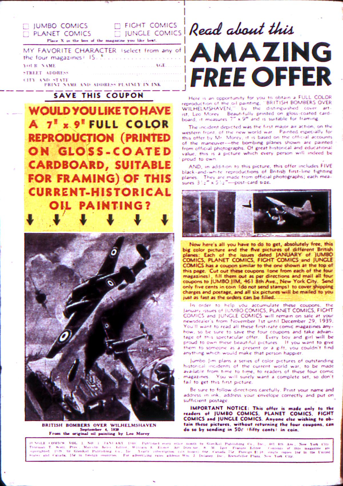 Read online Jungle Comics comic -  Issue #1 - 2