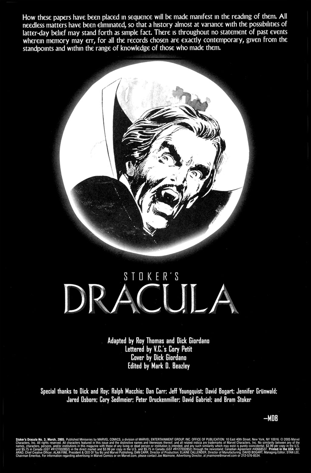 Read online Stoker's Dracula comic -  Issue #3 - 2