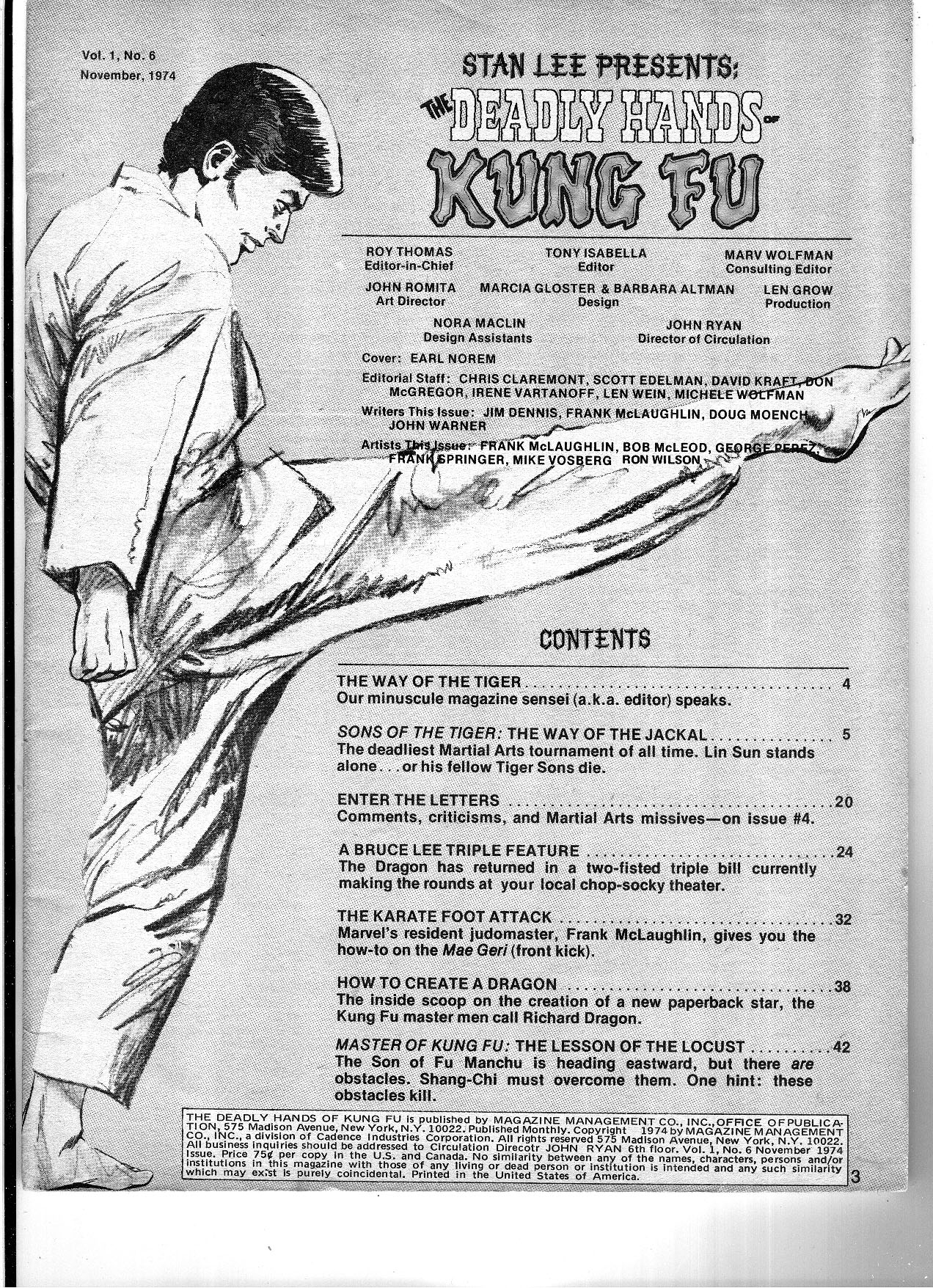 Read online The Deadly Hands of Kung Fu comic -  Issue #6 - 3