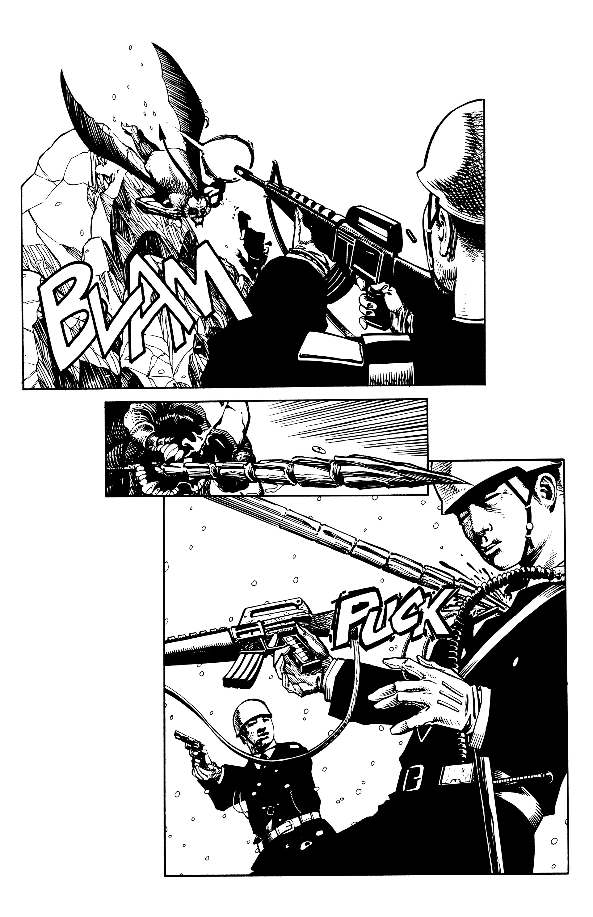 Read online Warrior Nun: Black & White comic -  Issue #4 - 12