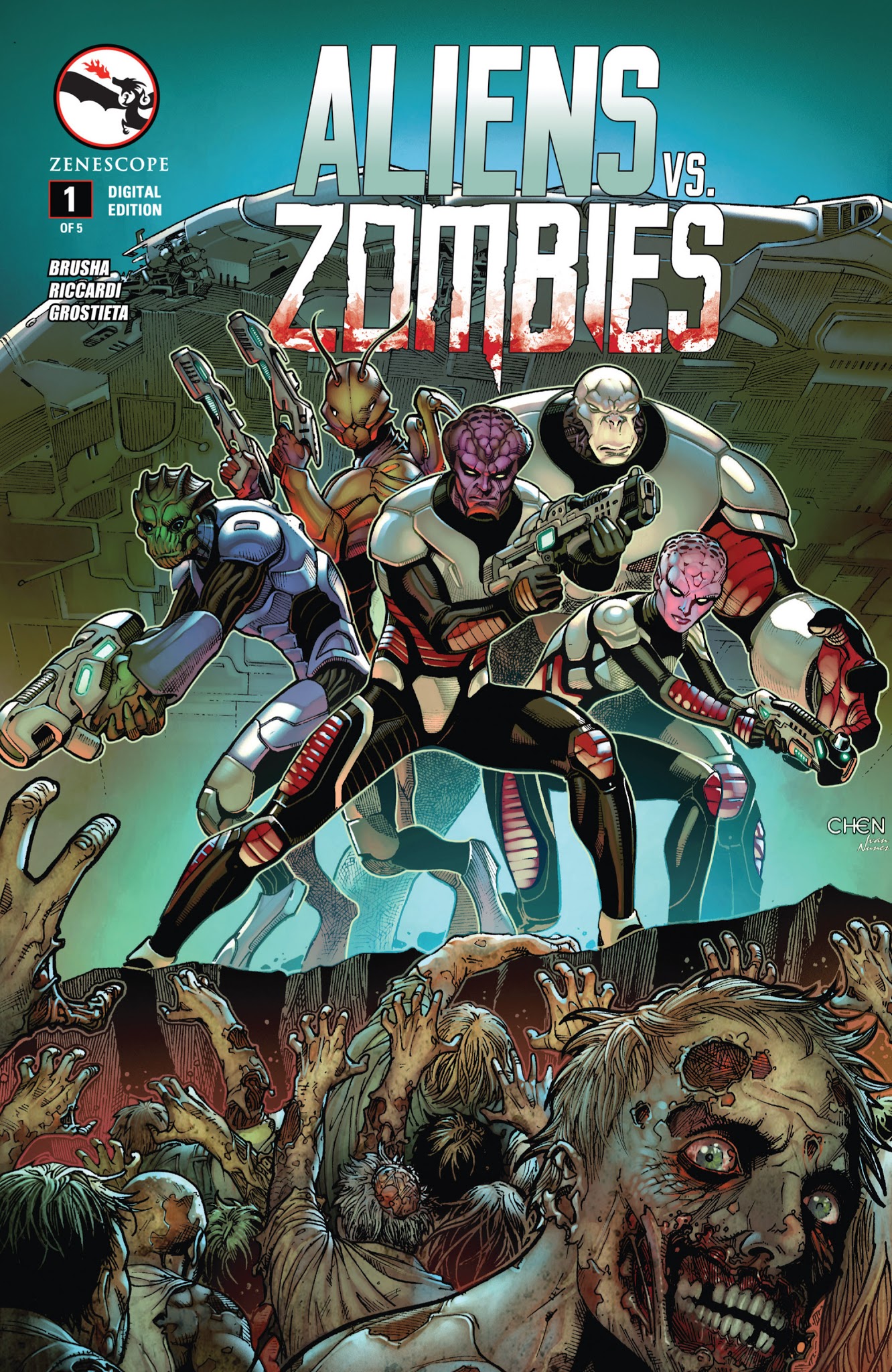 Read online Aliens vs. Zombies comic -  Issue #1 - 1