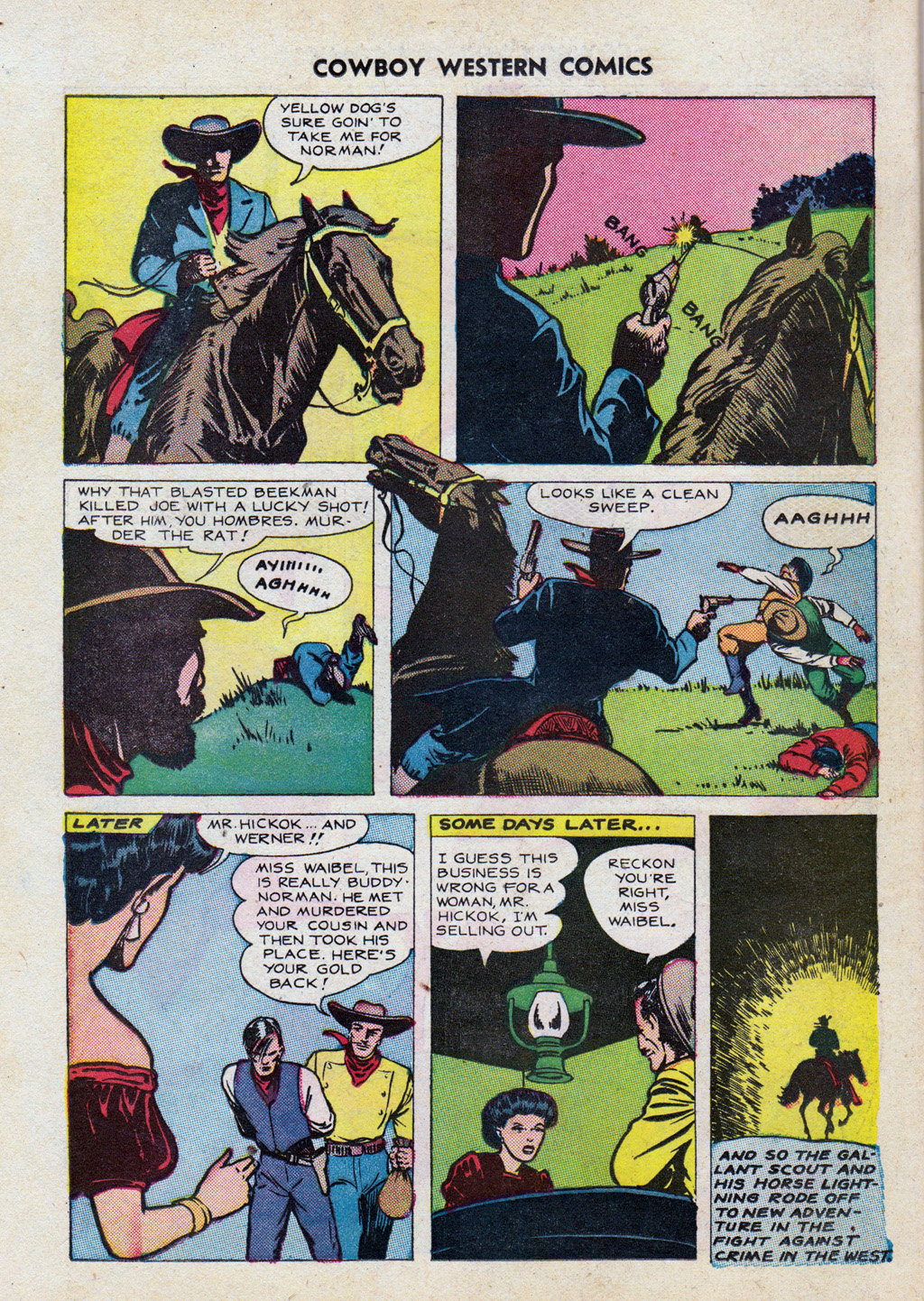 Read online Cowboy Western Comics (1948) comic -  Issue #23 - 34