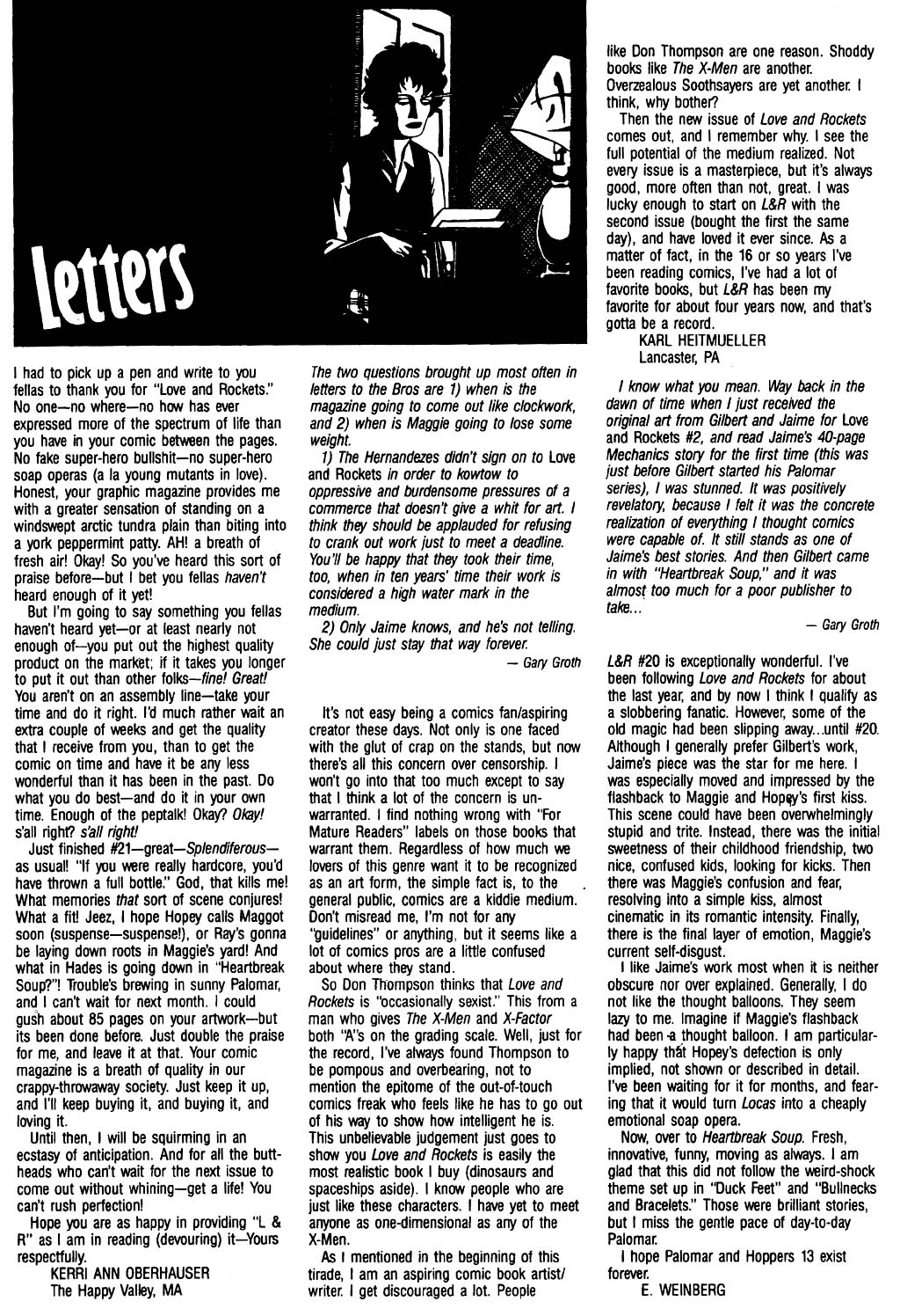 Read online Love and Rockets (1982) comic -  Issue #22 - 17