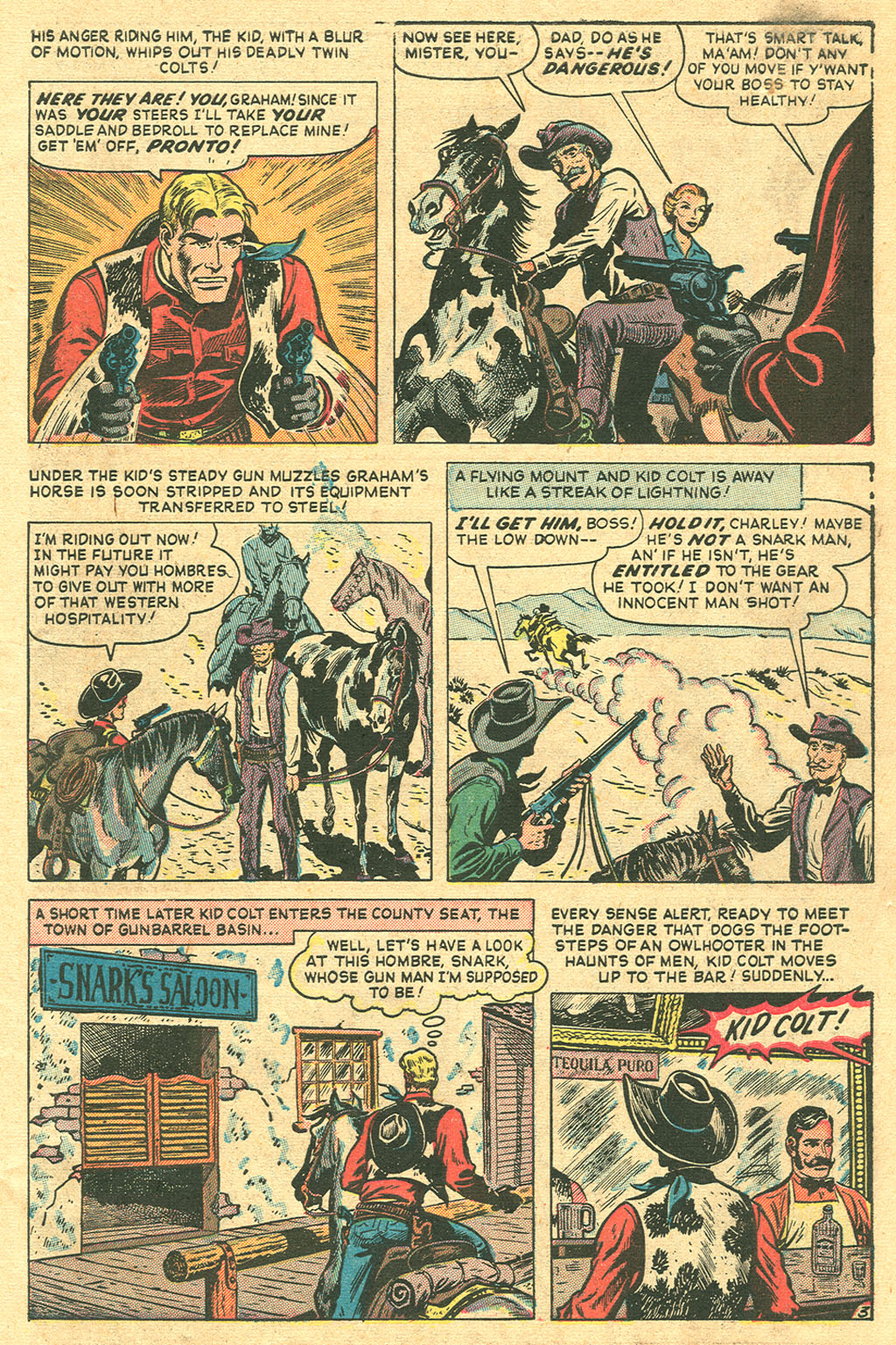 Read online Kid Colt Outlaw comic -  Issue #4 - 5