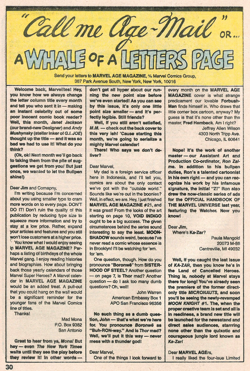 Read online Marvel Age comic -  Issue #26 - 31