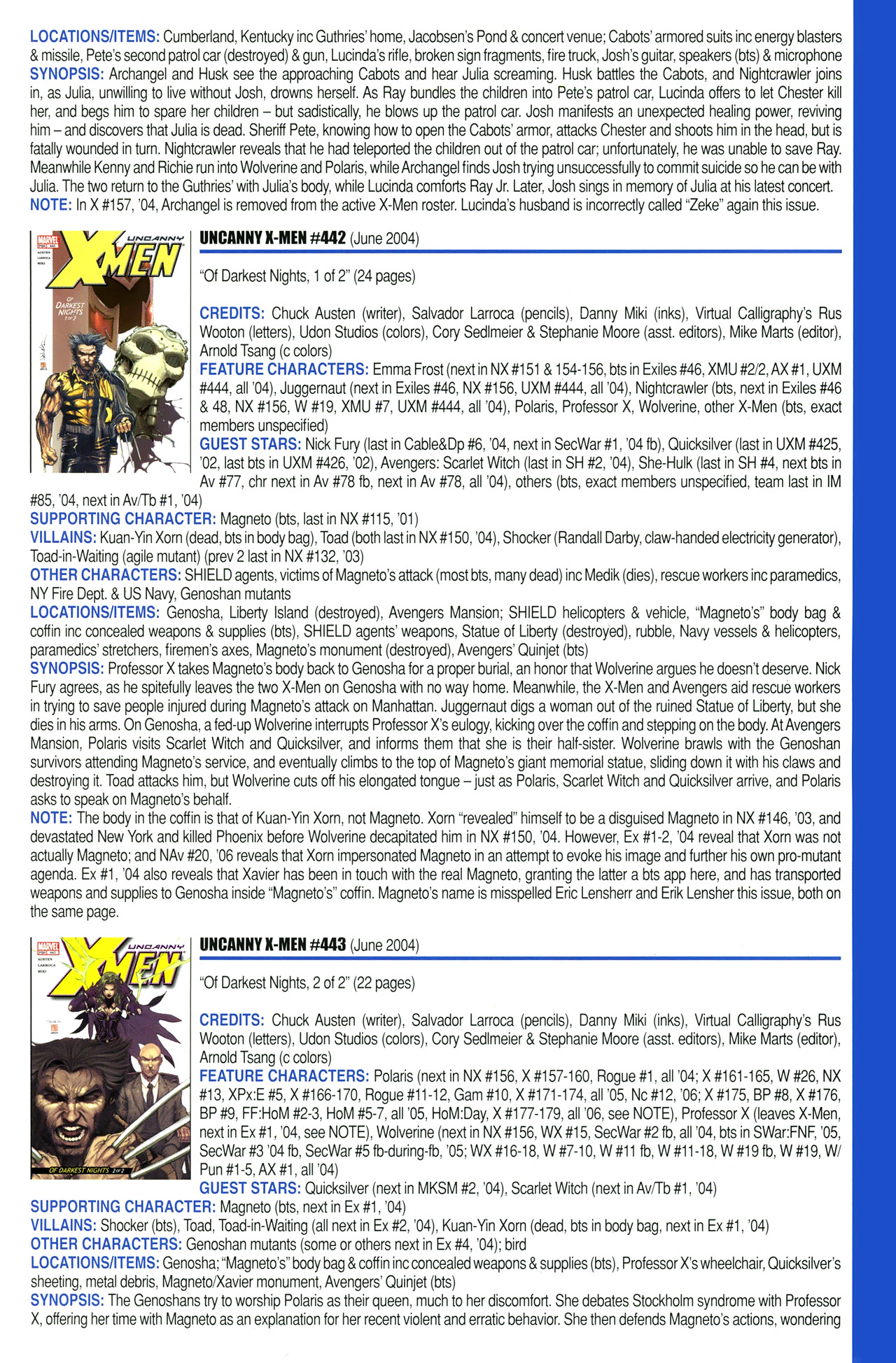 Read online Official Index to the Marvel Universe comic -  Issue #11 - 59