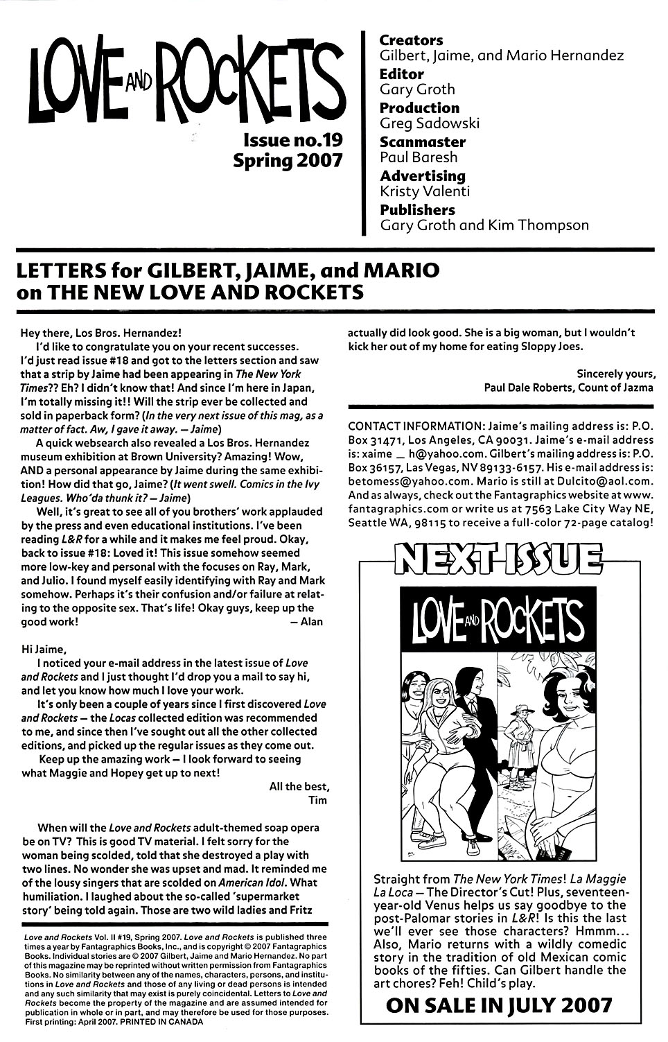 Read online Love and Rockets (2001) comic -  Issue #19 - 34