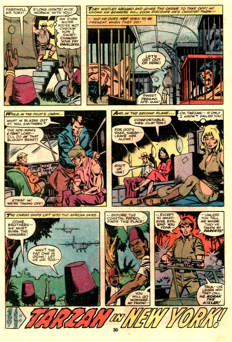 Read online Tarzan (1977) comic -  Issue #25 - 18