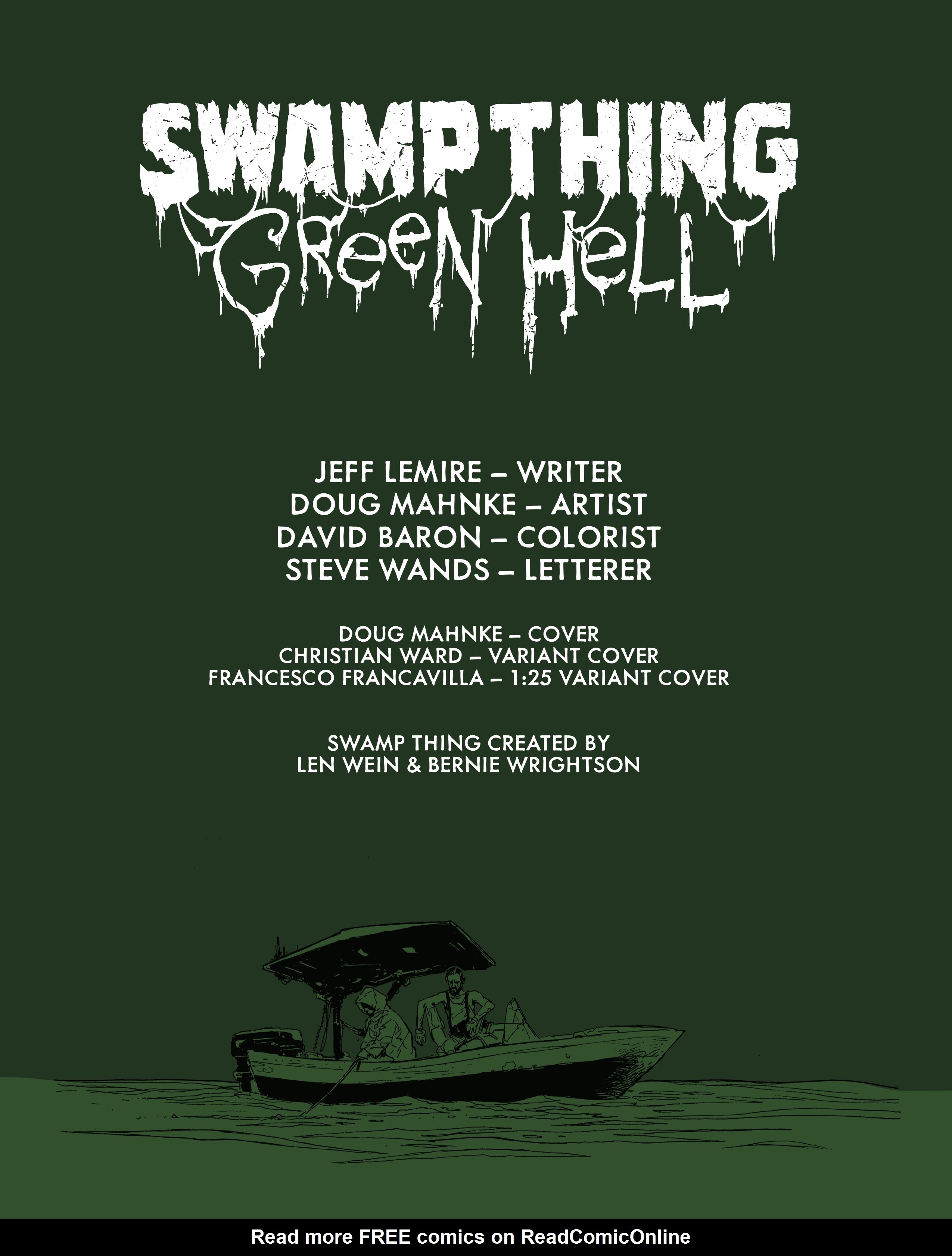 Read online Swamp Thing: Green Hell comic -  Issue #1 - 2