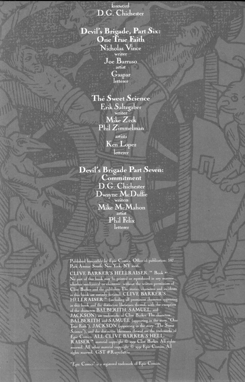 Read online Clive Barker's Hellraiser (1989) comic -  Issue #10 - 2