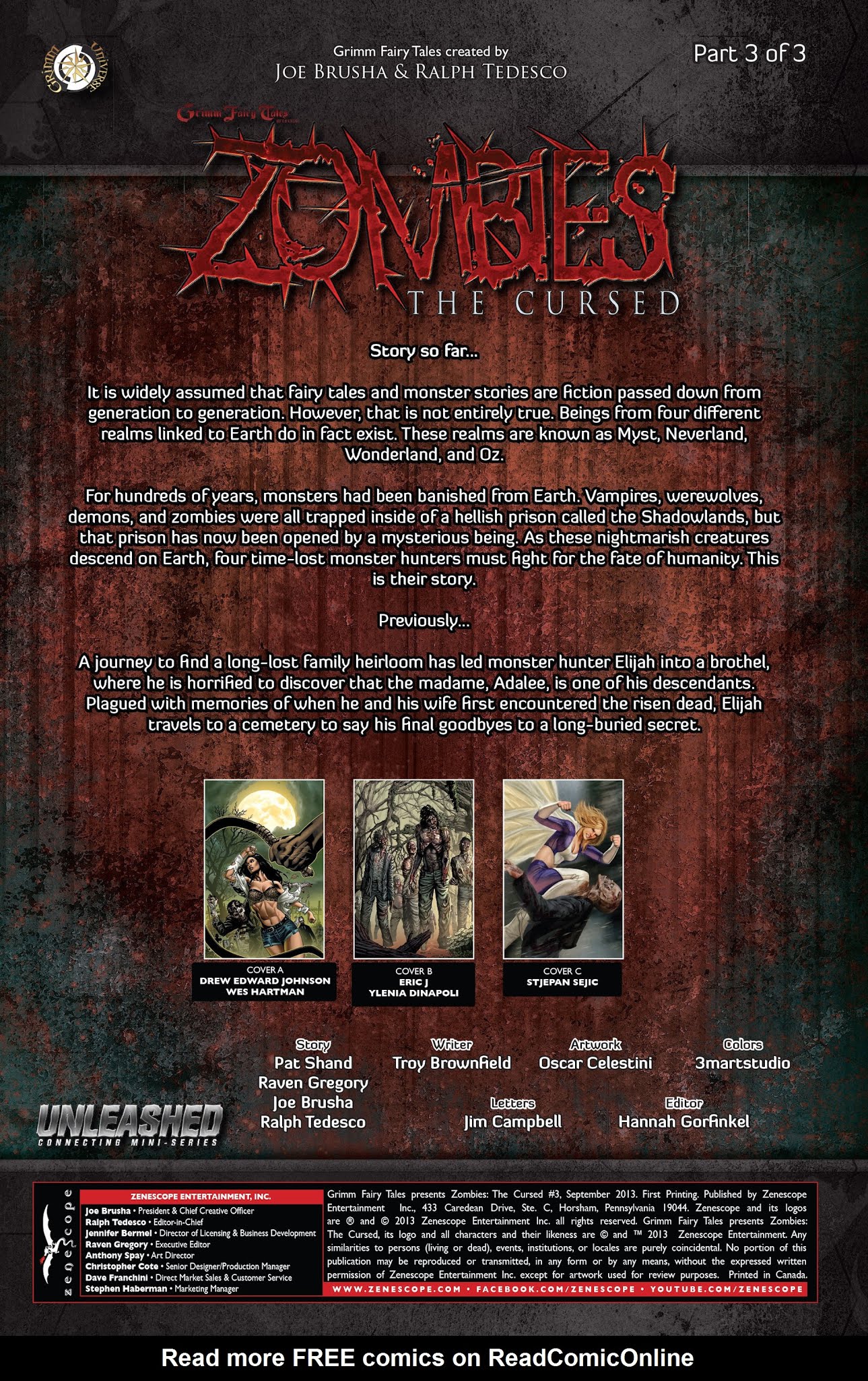 Read online Grimm Fairy Tales presents Zombies: The Cursed comic -  Issue #3 - 2