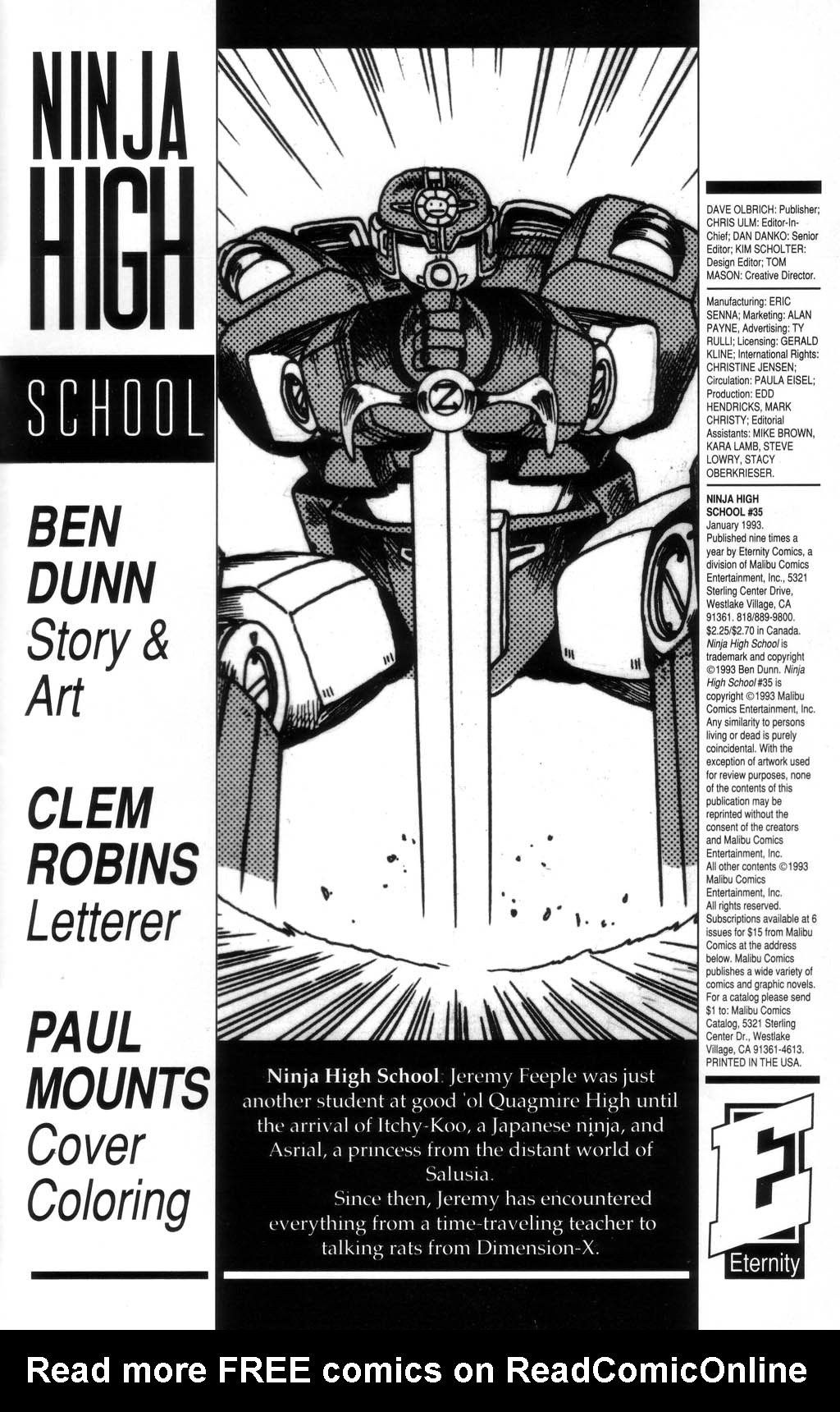 Read online Ninja High School (1986) comic -  Issue #35 - 35