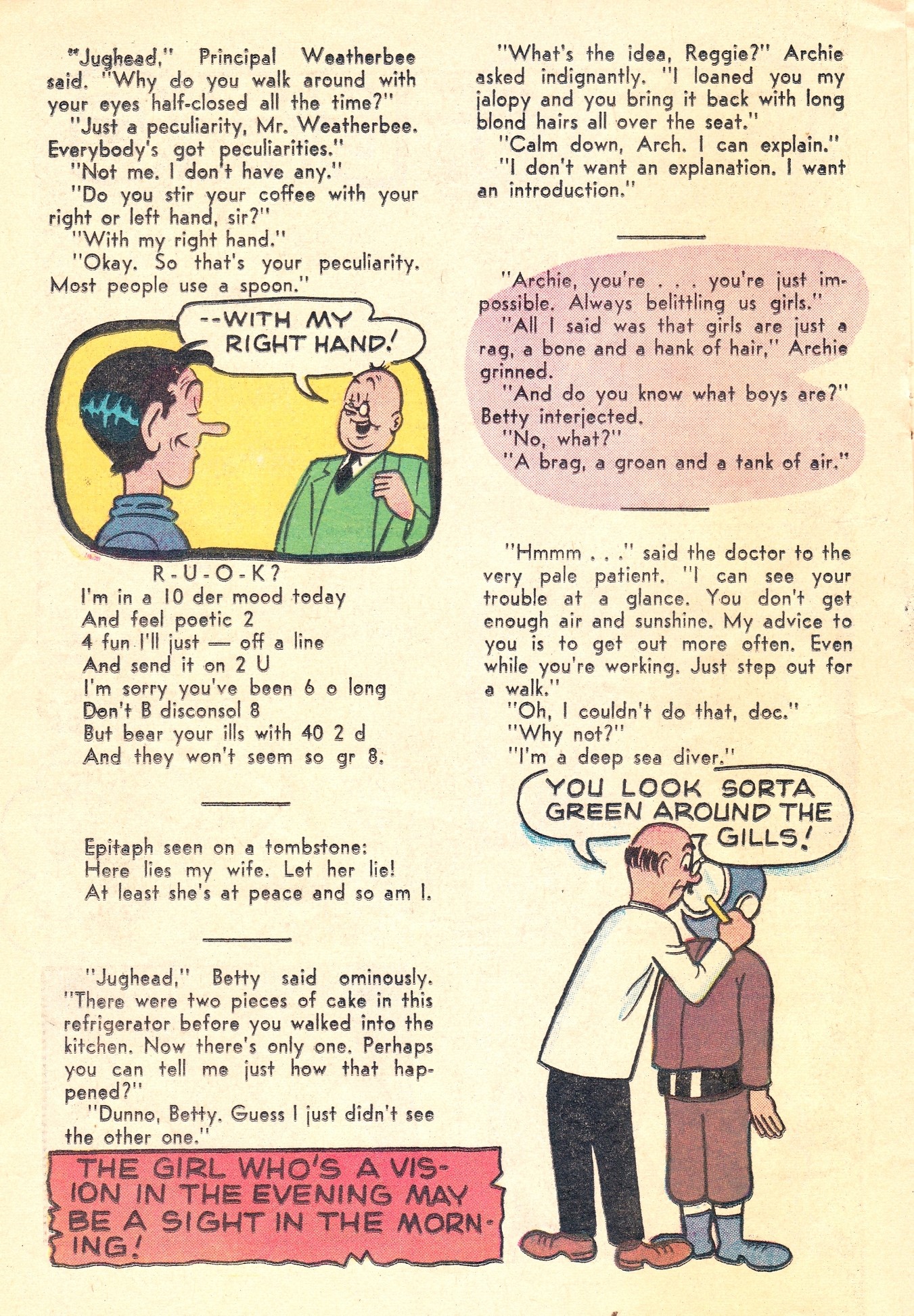 Read online Archie's Joke Book Magazine comic -  Issue #21 - 20