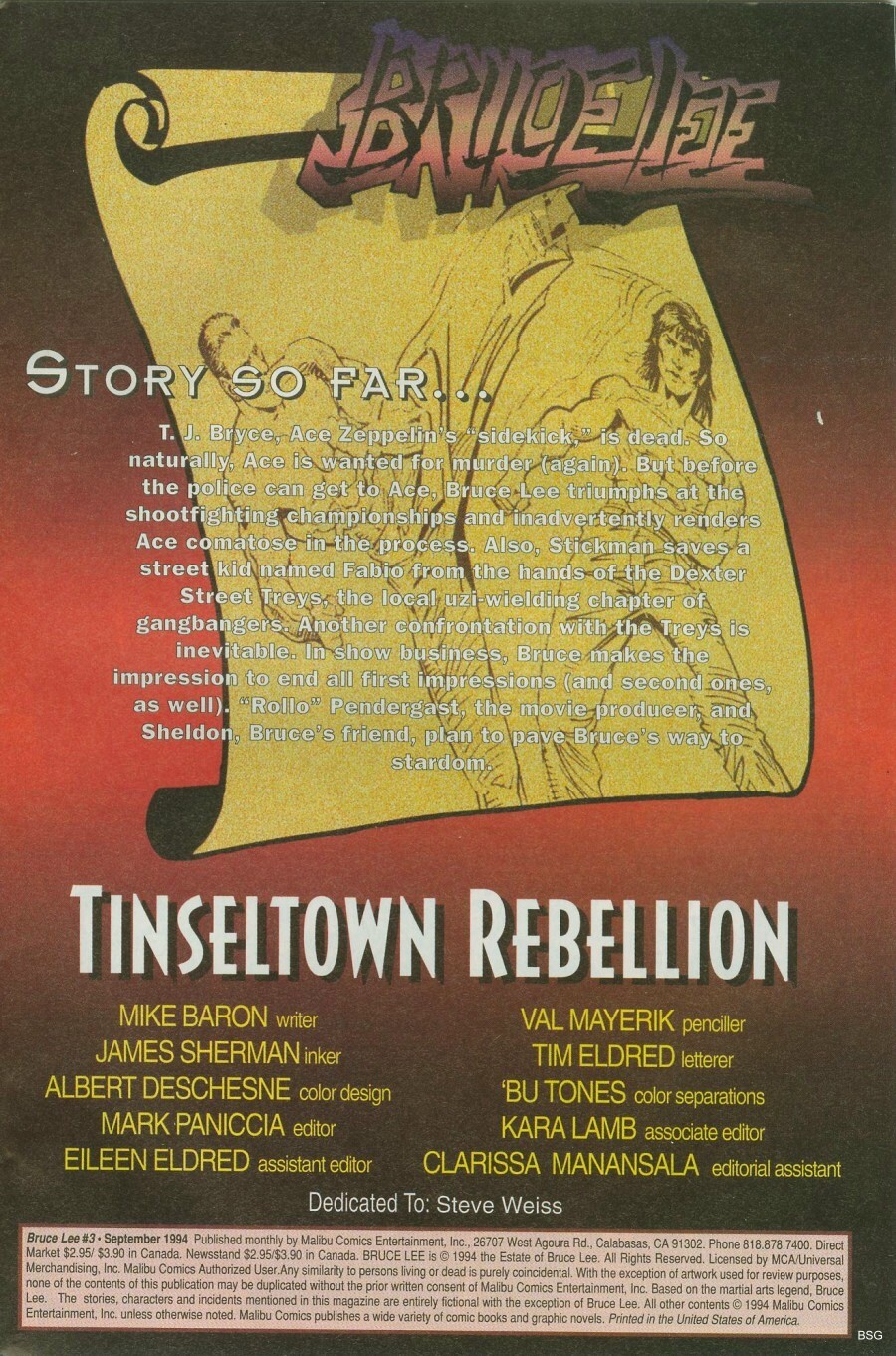 Read online Bruce Lee comic -  Issue #3 - 2