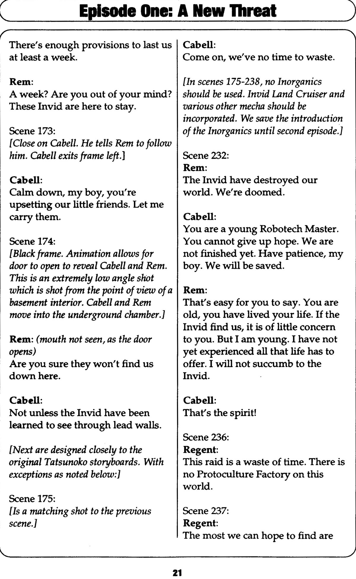 Read online Robotech II: The Sentinels comic -  Issue # _Script Book 1 - 25