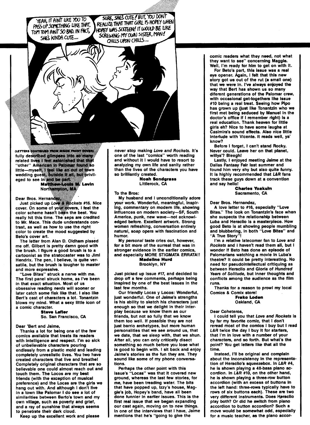 Read online Love and Rockets (1982) comic -  Issue #19 - 34