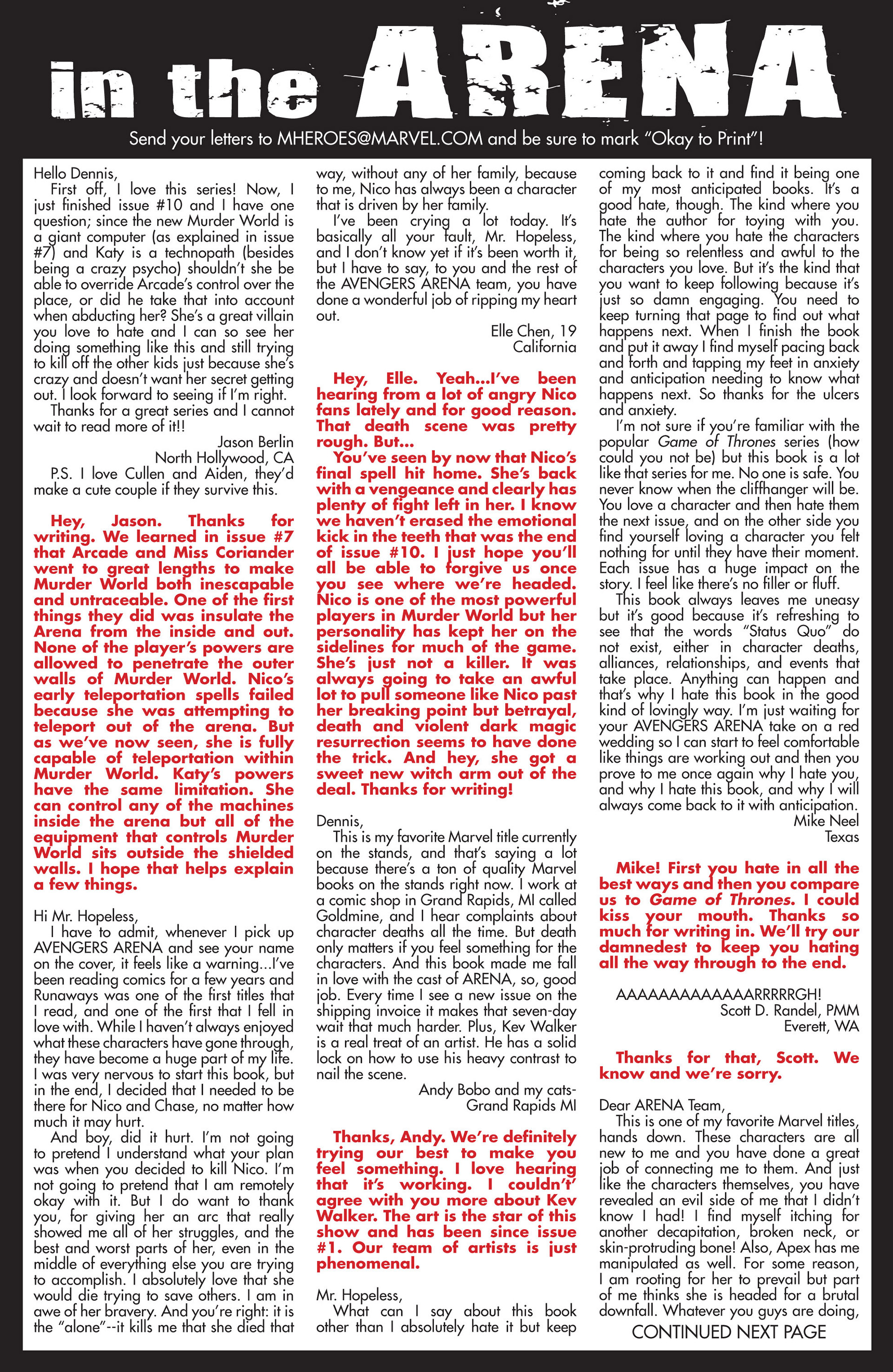 Read online Avengers Arena comic -  Issue #12 - 23