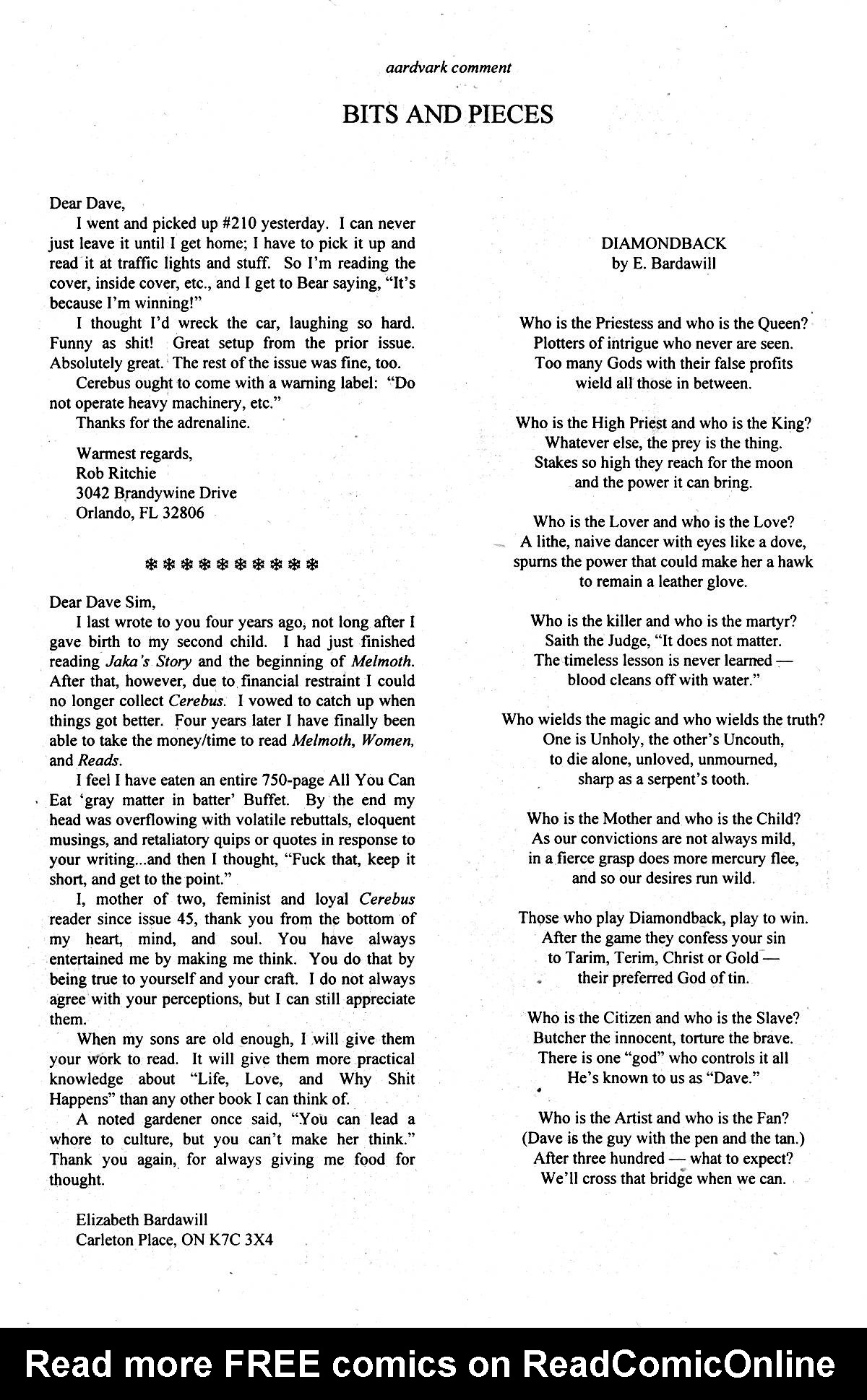 Read online Cerebus comic -  Issue #212 - 22