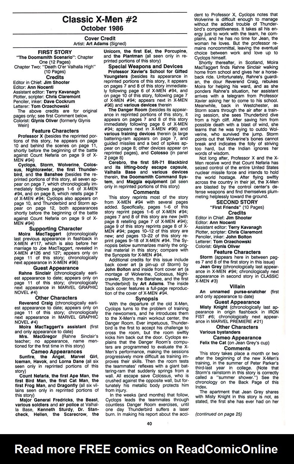 Read online The Official Marvel Index To The X-Men comic -  Issue #4 - 42