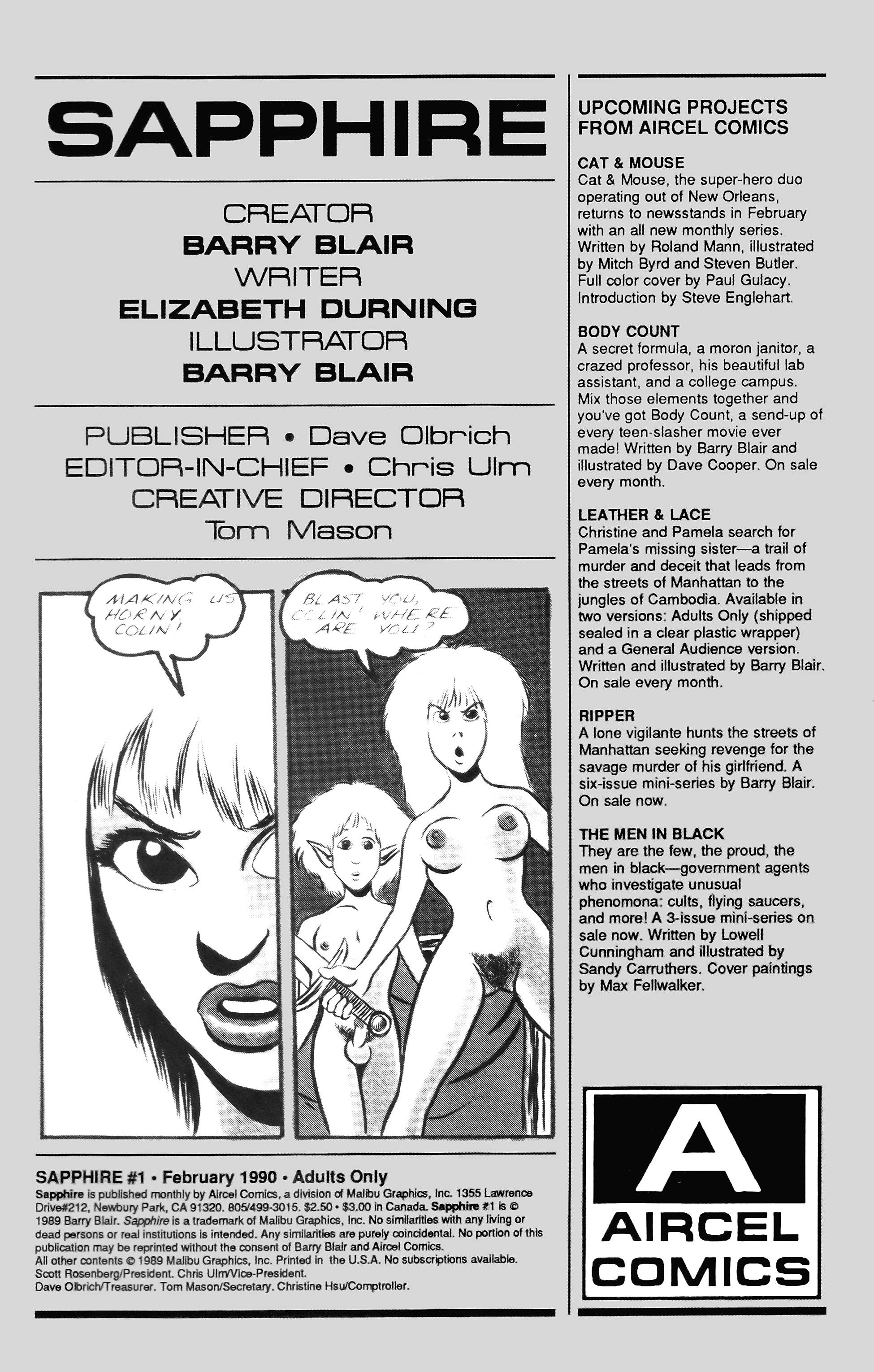 Read online Sapphire comic -  Issue #1 - 2