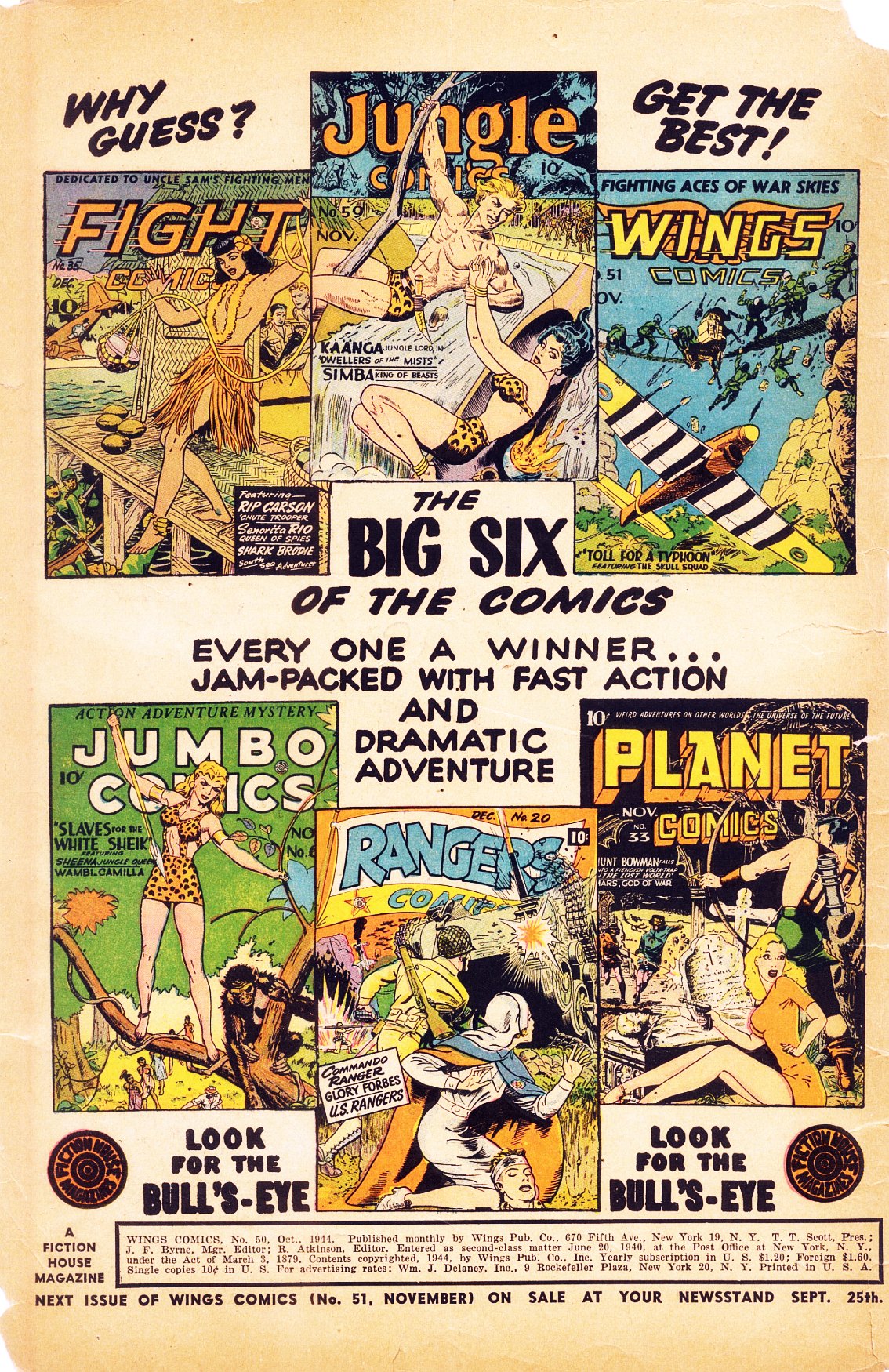 Read online Wings Comics comic -  Issue #50 - 2