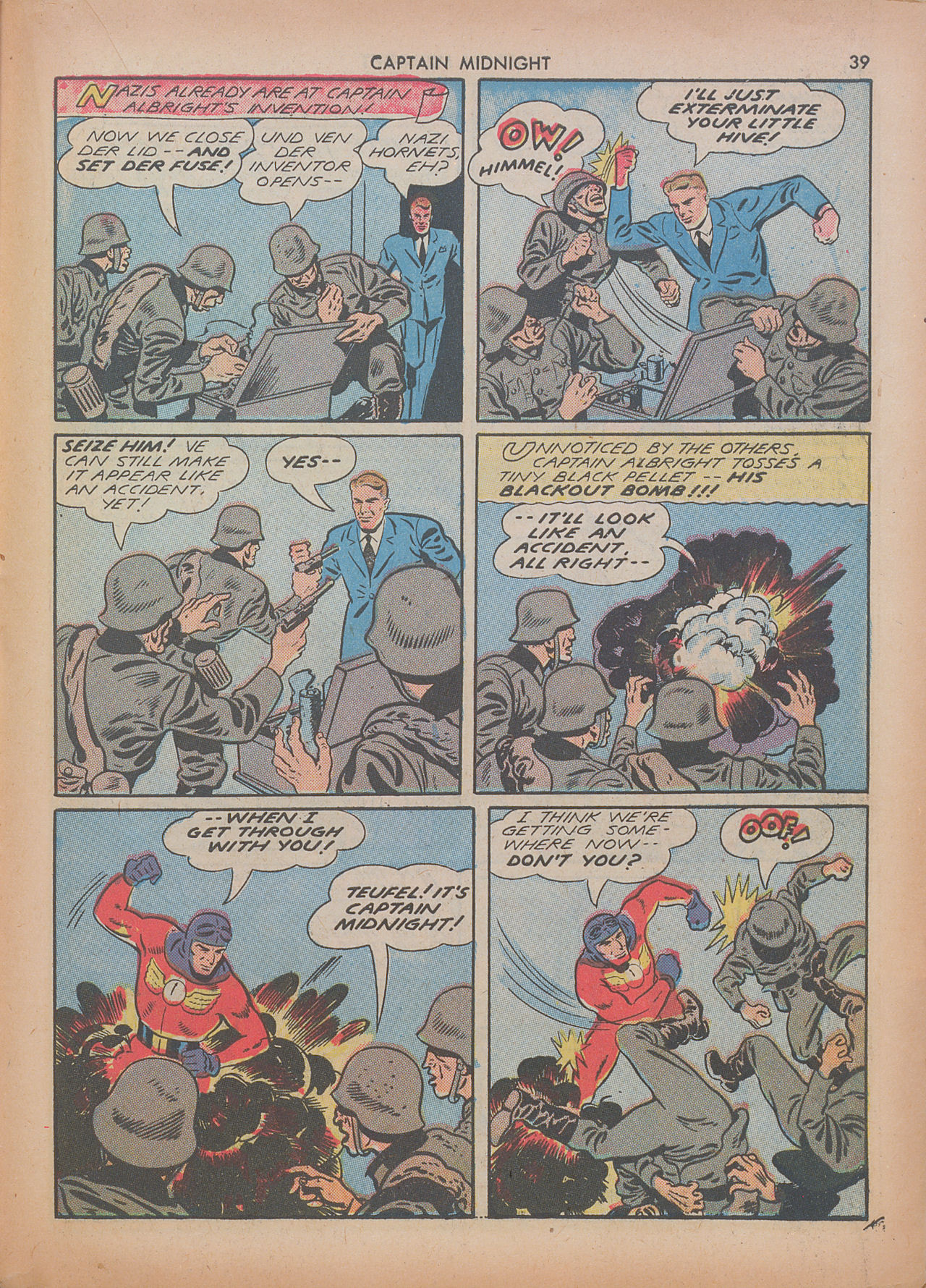 Read online Captain Midnight (1942) comic -  Issue #7 - 39
