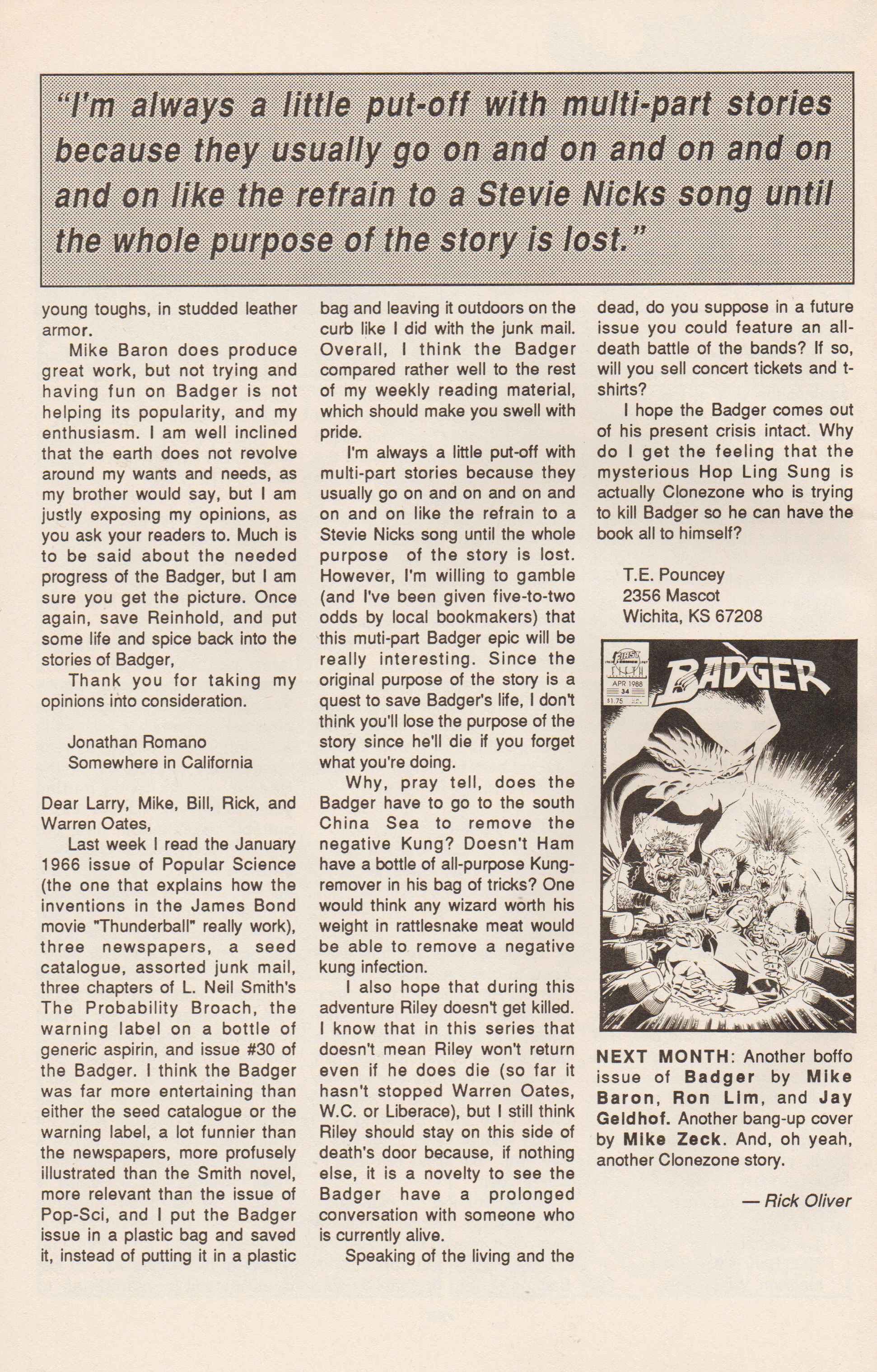 Read online The Badger comic -  Issue #33 - 33