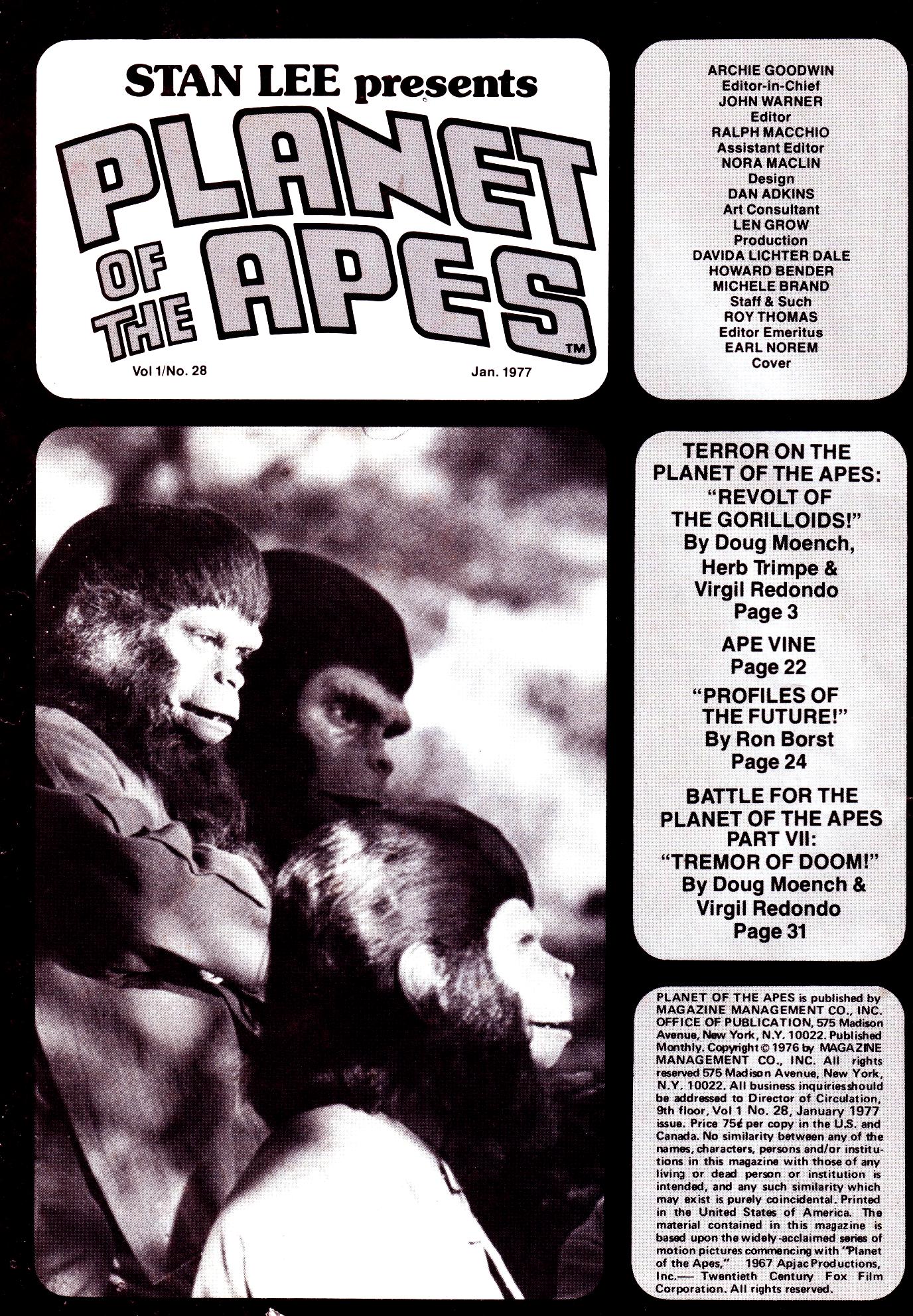 Read online Planet of the Apes comic -  Issue #28 - 2