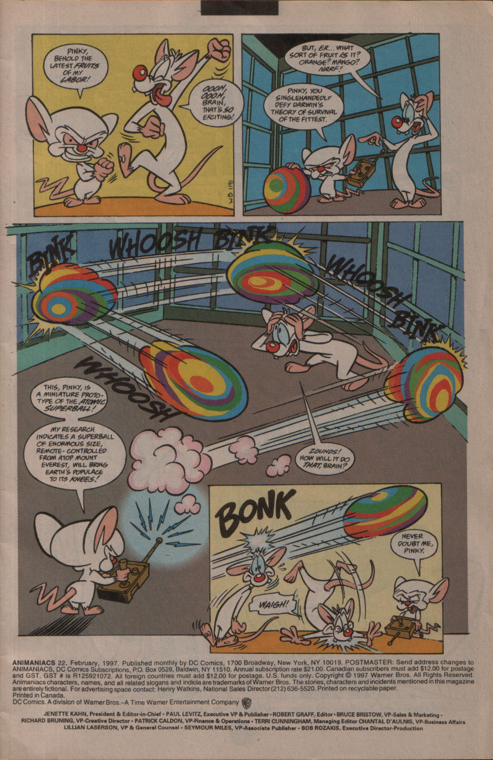 Read online Animaniacs comic -  Issue #22 - 2