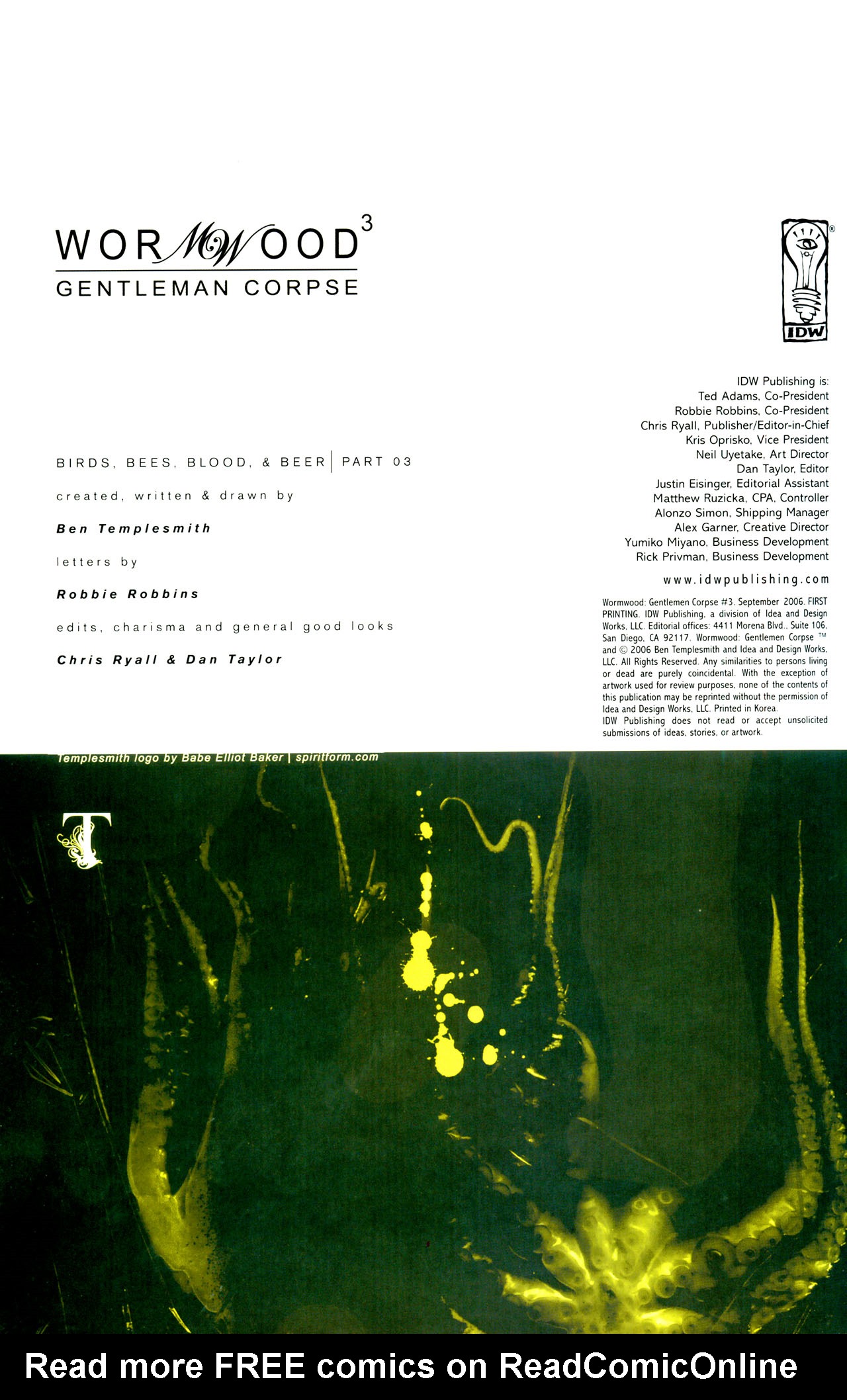 Read online Wormwood: Gentleman Corpse comic -  Issue #3 - 3