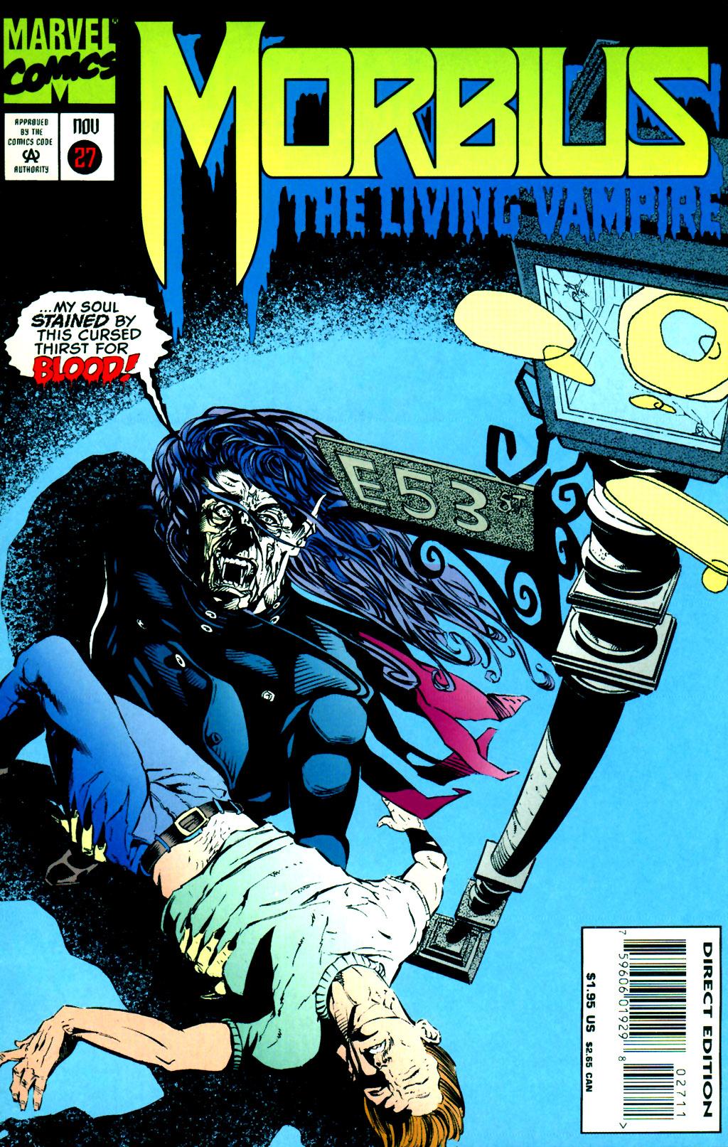 Read online Morbius: The Living Vampire (1992) comic -  Issue #27 - 1