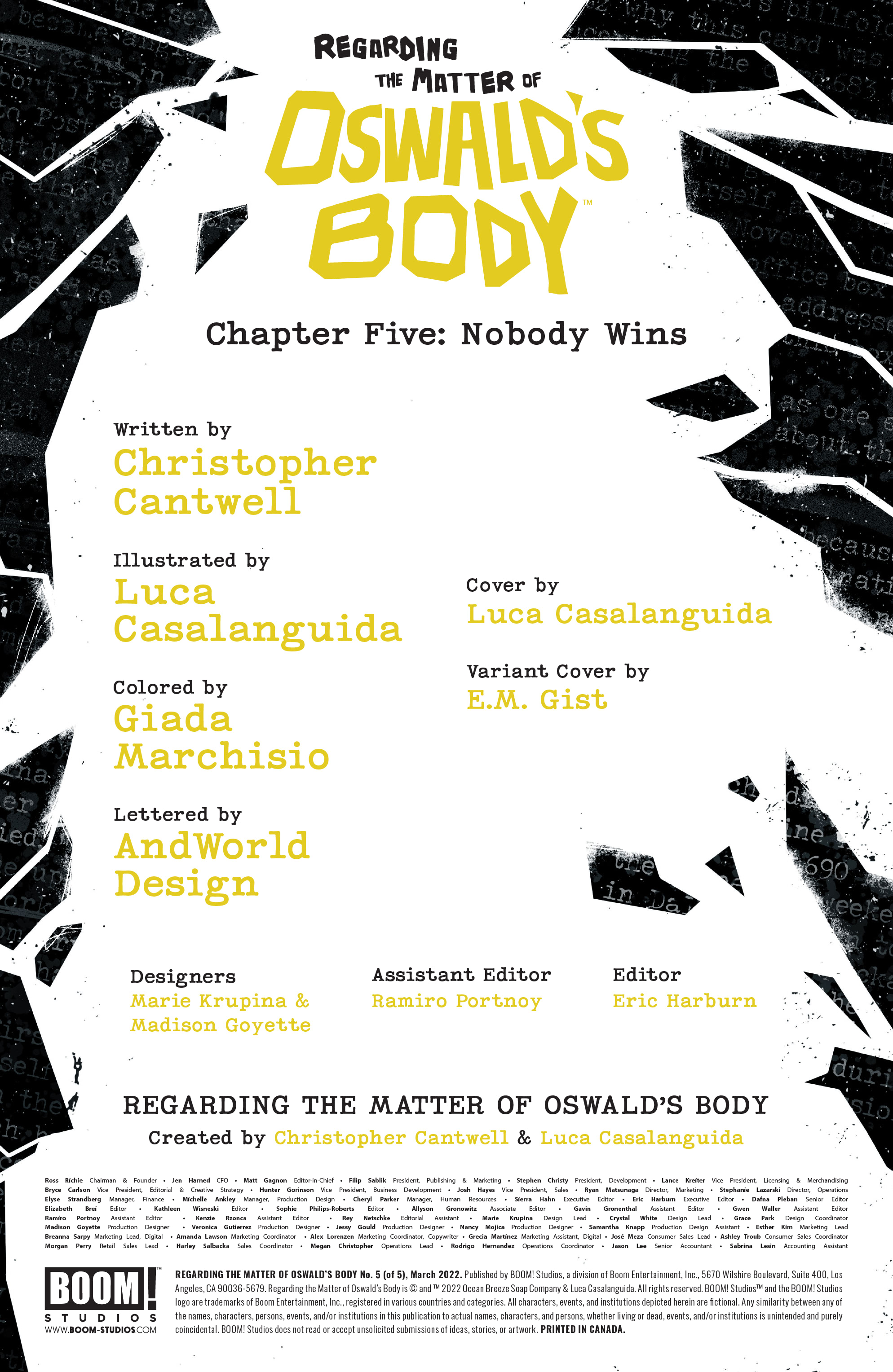 Read online Regarding the Matter of Oswald's Body comic -  Issue #5 - 2