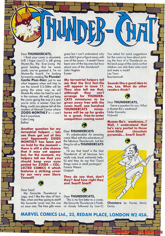 Read online ThunderCats (1987) comic -  Issue #13 - 14