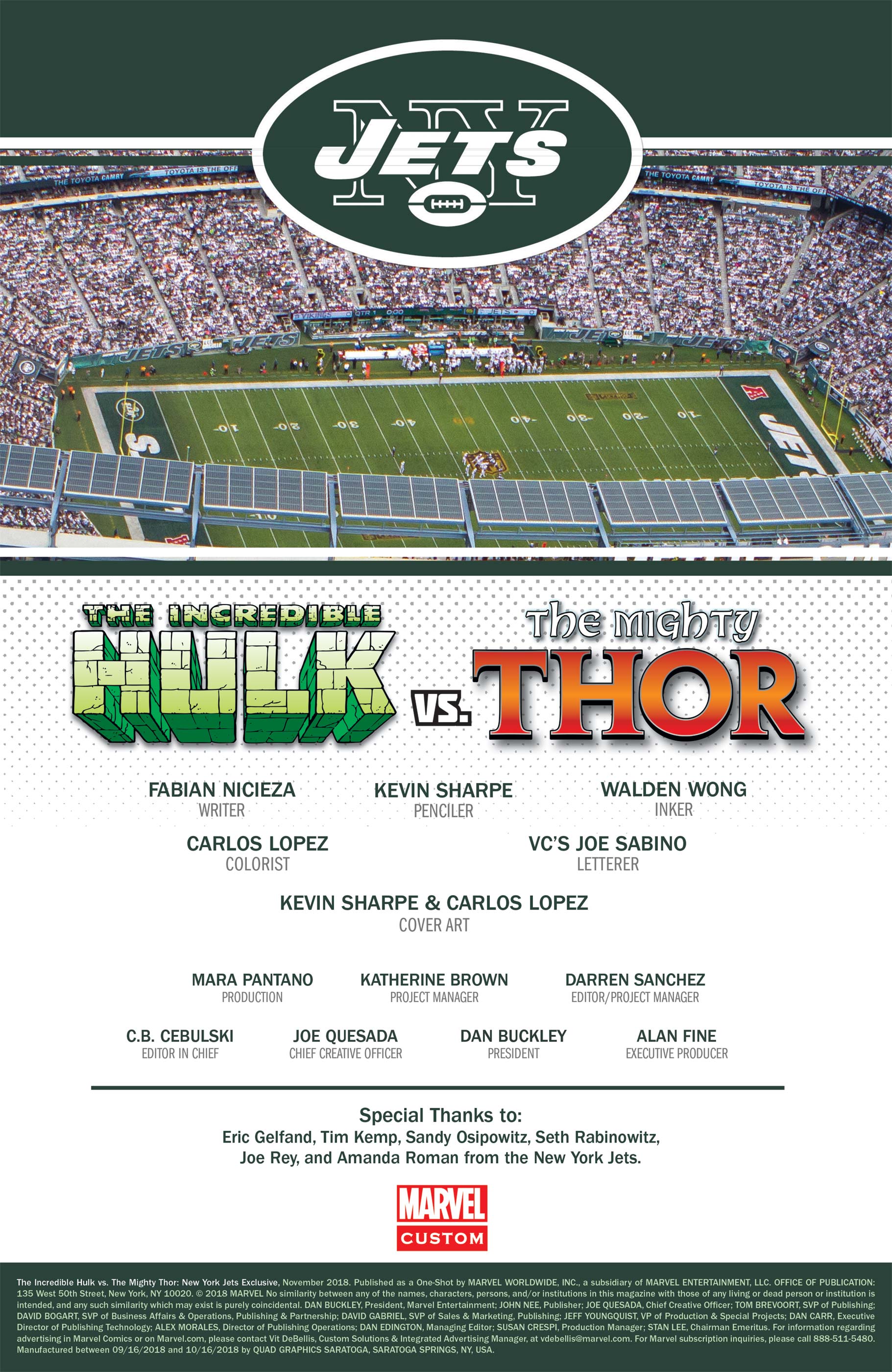 Read online The Incredible Hulk vs. The Mighty Thor: New York Jets Exclusive comic -  Issue # Full - 2