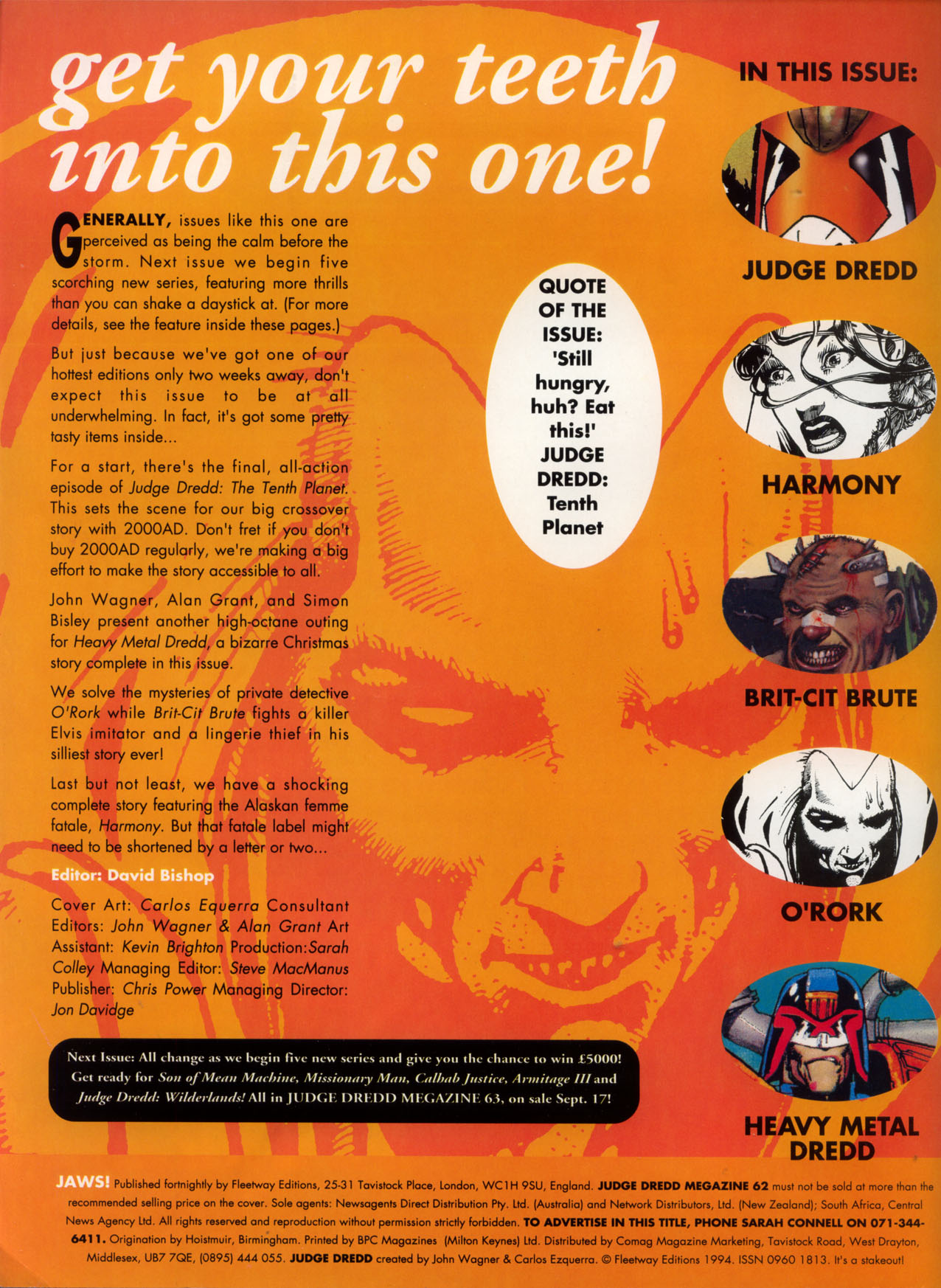 Read online Judge Dredd: The Megazine (vol. 2) comic -  Issue #62 - 2