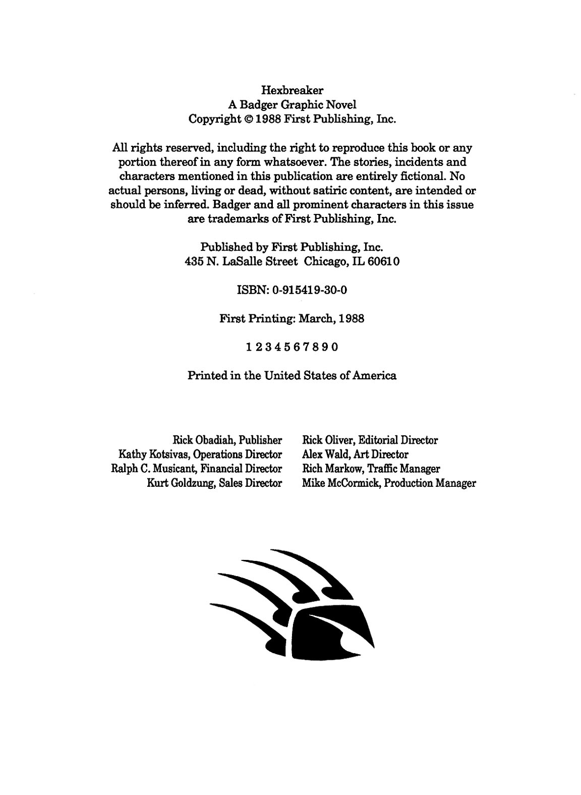 Read online Badger: Hexbreaker comic -  Issue # Full - 3