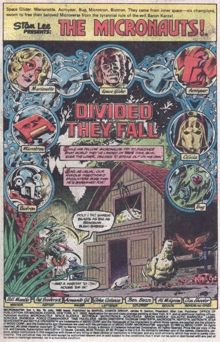 Read online Micronauts (1979) comic -  Issue #19 - 2