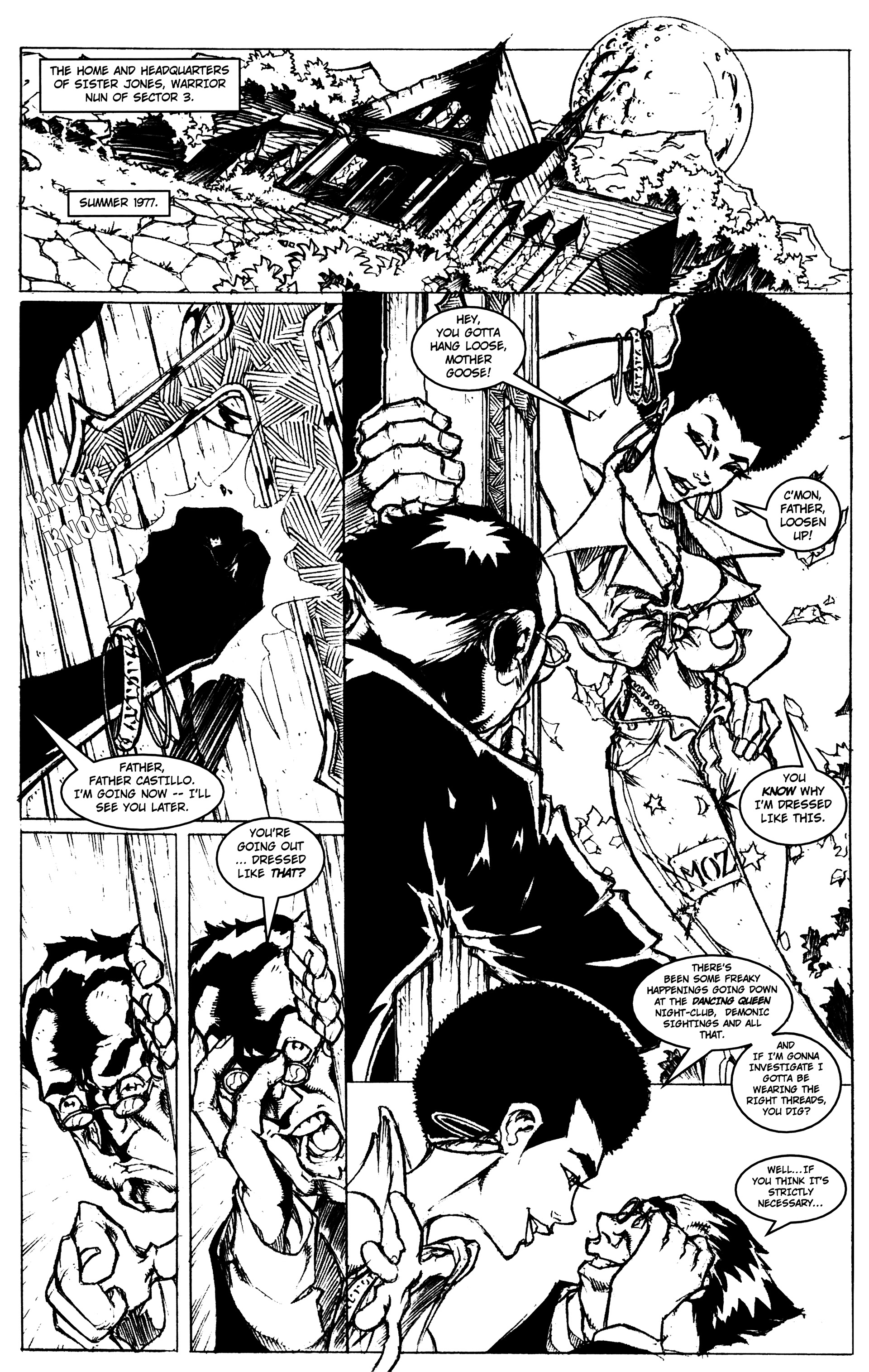 Read online Warrior Nun: Black & White comic -  Issue #19 - 19