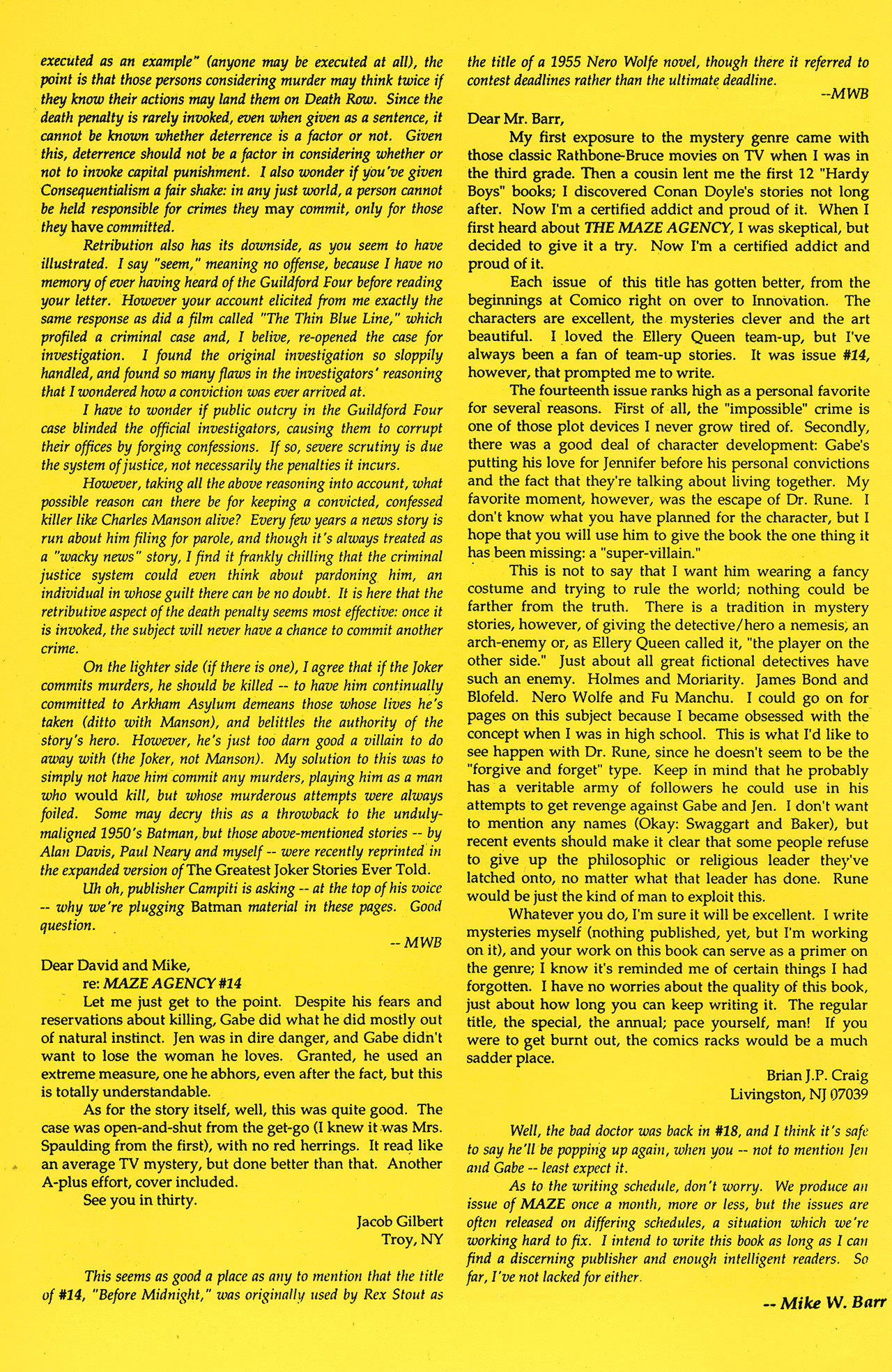Read online Maze Agency (1989) comic -  Issue #22 - 12